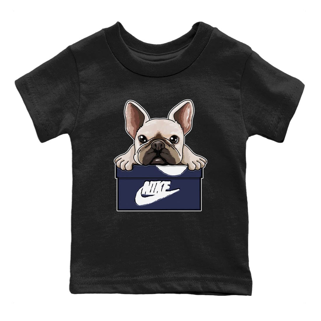 French Bulldog Kids Tops - Air Jordan 11 Midnight Navy