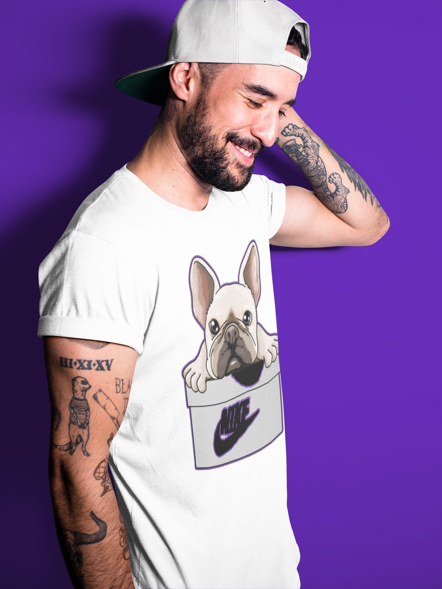 French Bulldog Unisex Tops - Air Jordan 3 Dark Iris
