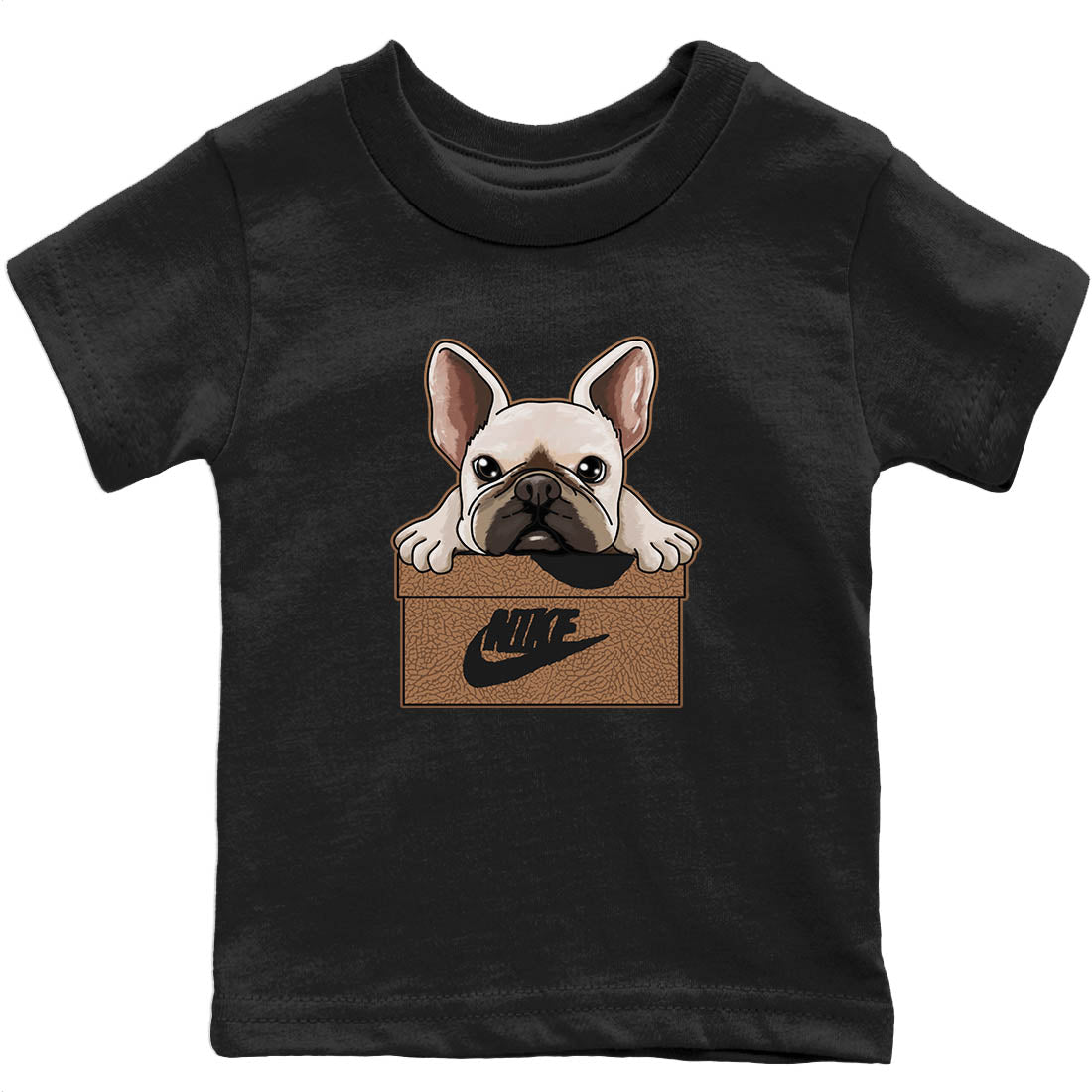 French Bulldog Kids Tops - Air Jordan 3 Desert Elephant