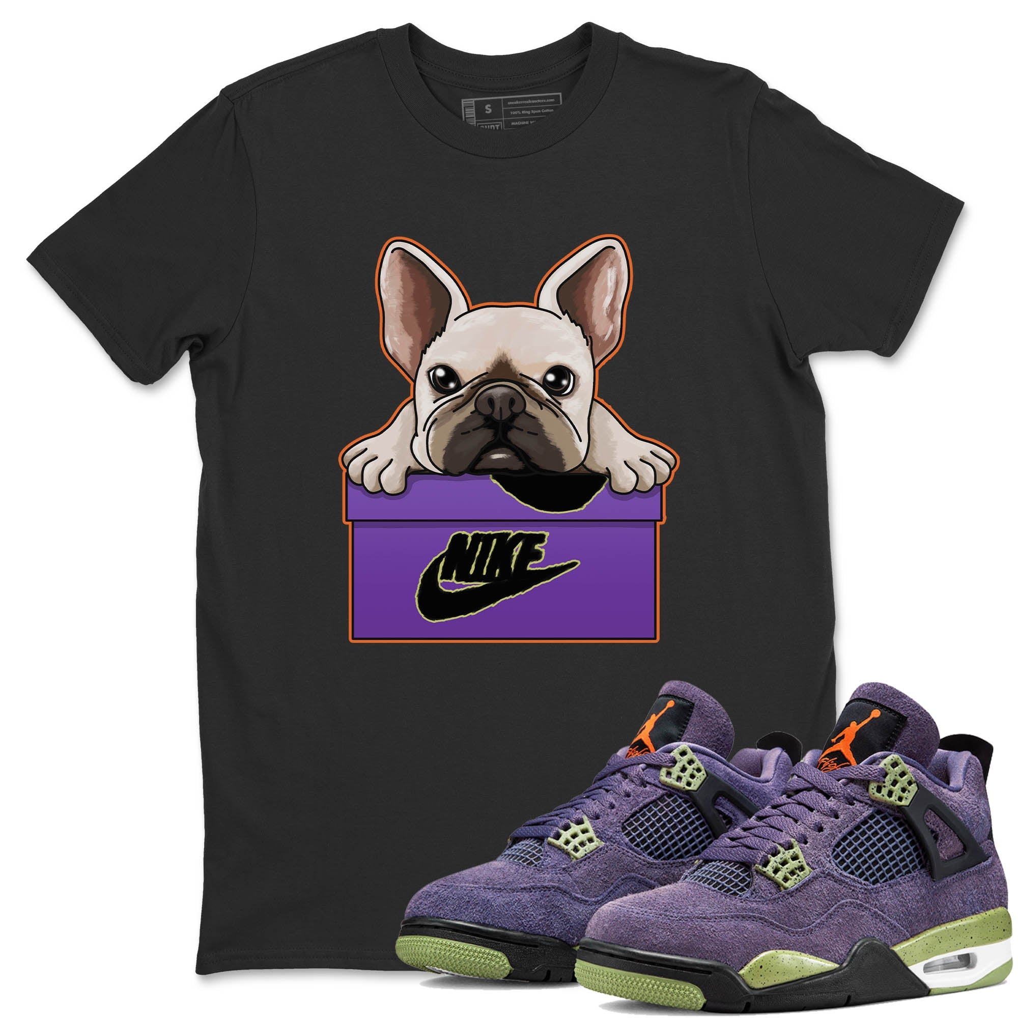 French Bulldog Unisex Tops - Air Jordan 4 Canyon Purple
