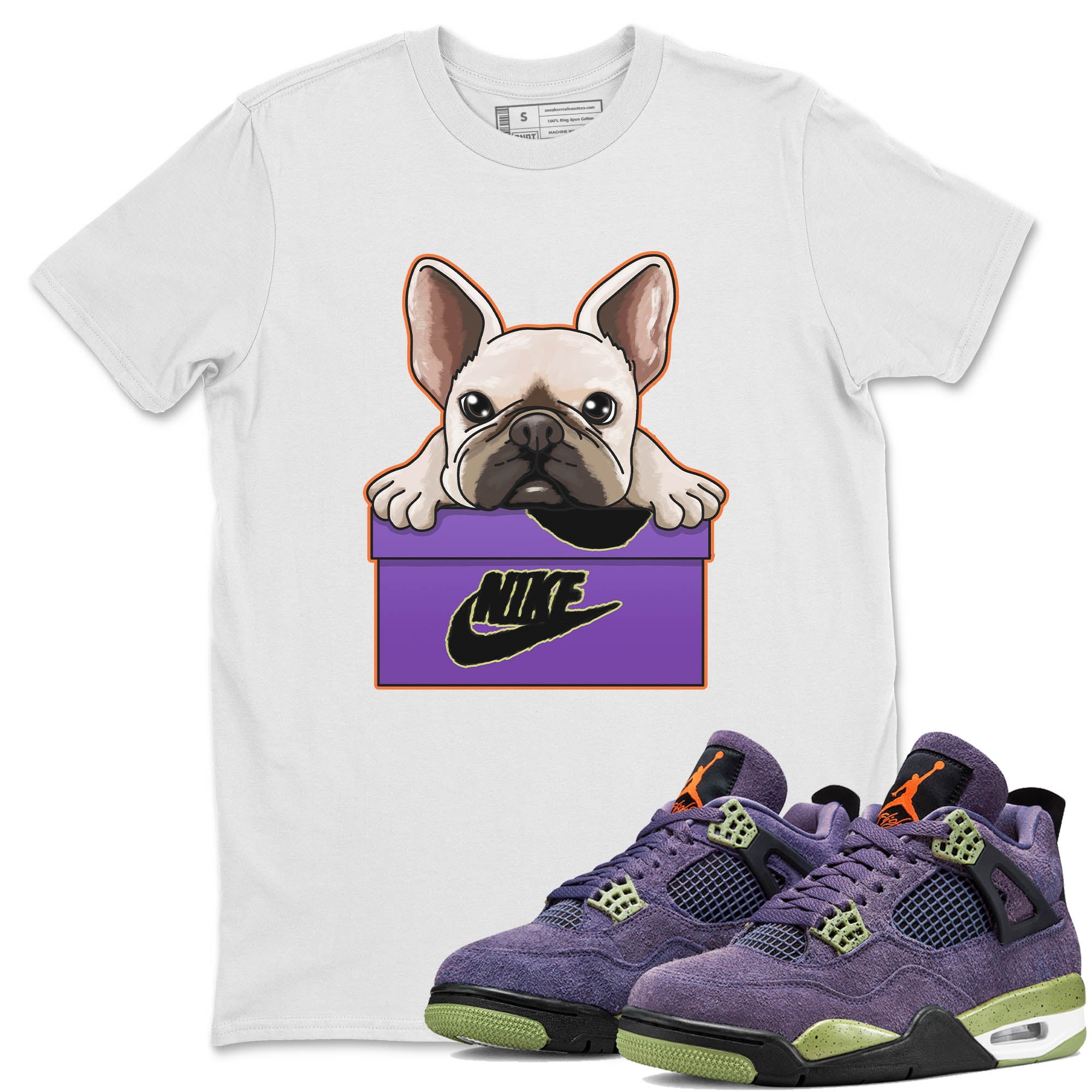French Bulldog Unisex Tops - Air Jordan 4 Canyon Purple