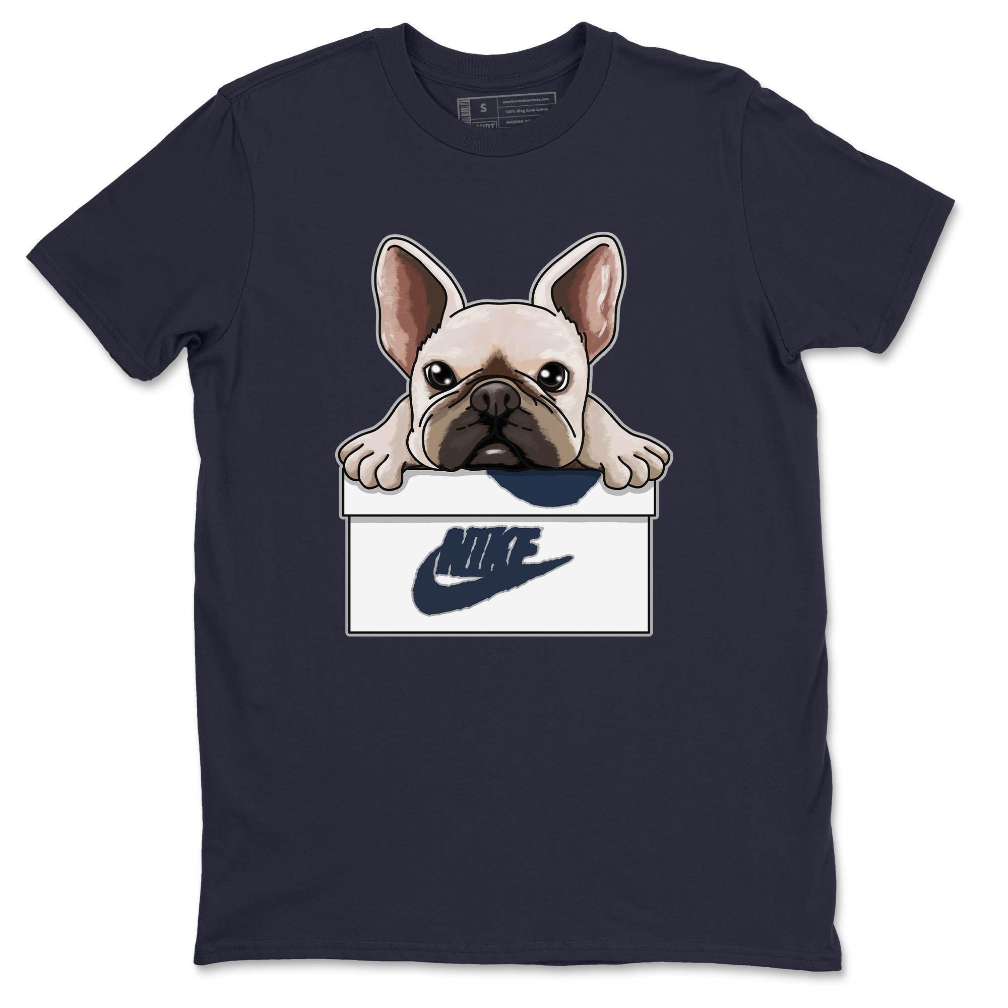 French Bulldog Unisex Tops - Air Jordan 4 Midnight Navy