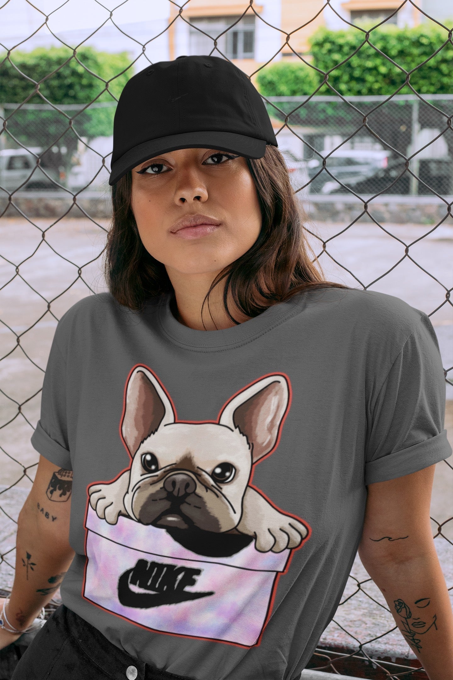 French Bulldog Unisex Tops - Air Jordan 4 Zen Master