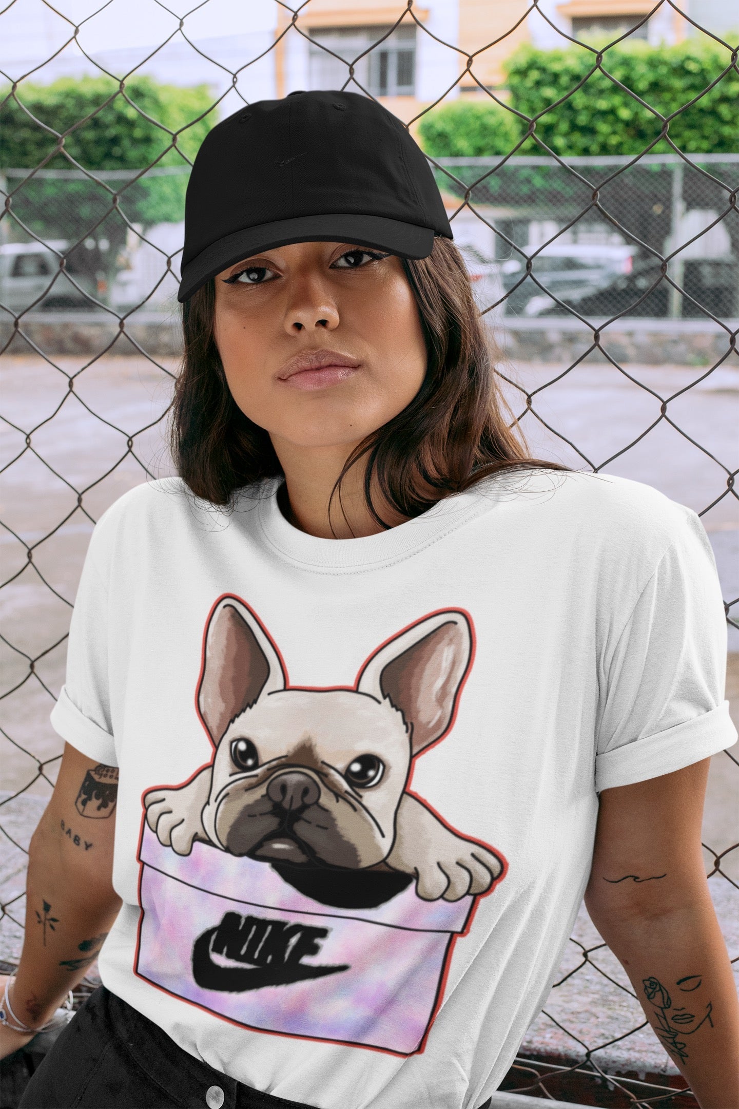French Bulldog Unisex Tops - Air Jordan 4 Zen Master