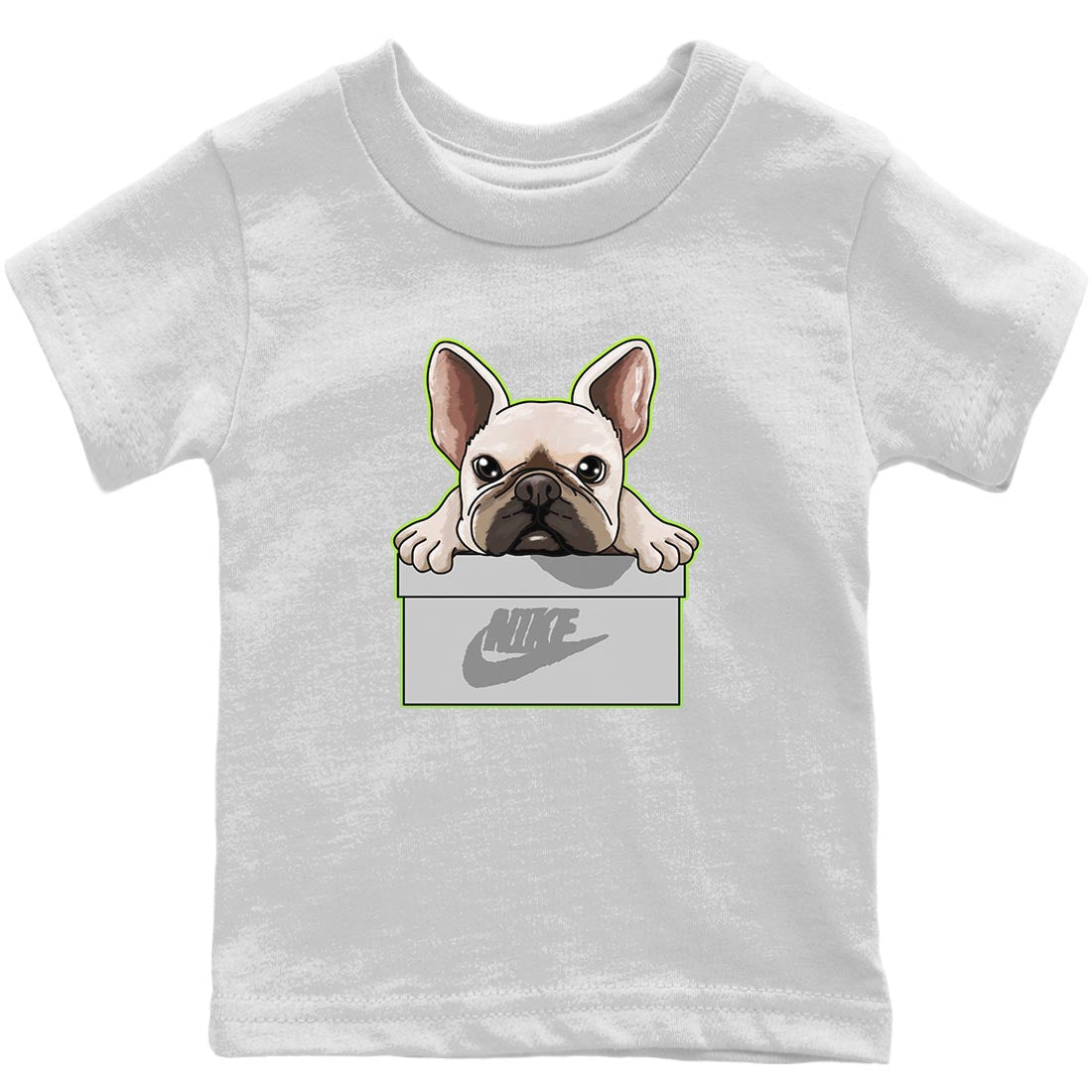 French Bulldog Kids Tops - Air Jordan 5 Green Bean