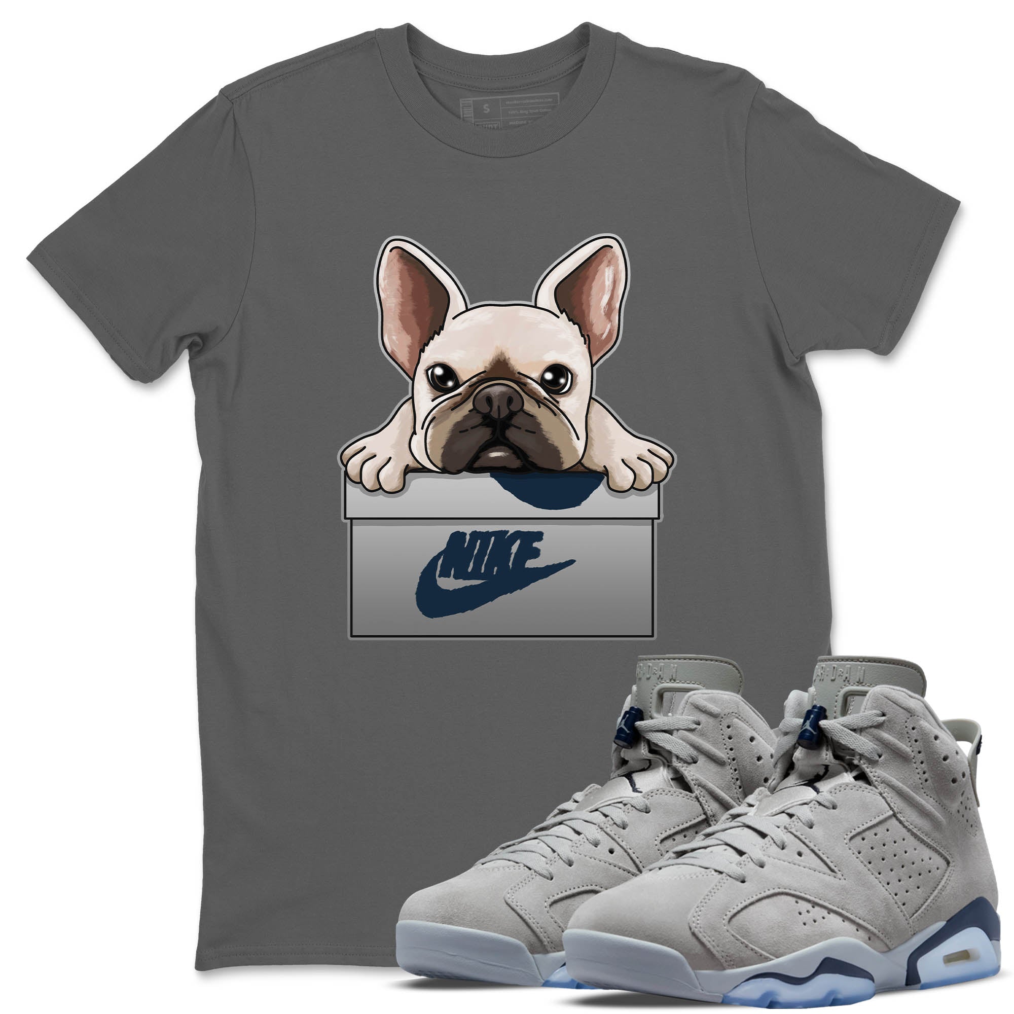 French Bulldog Unisex Tops - Air Jordan 6 Georgetown