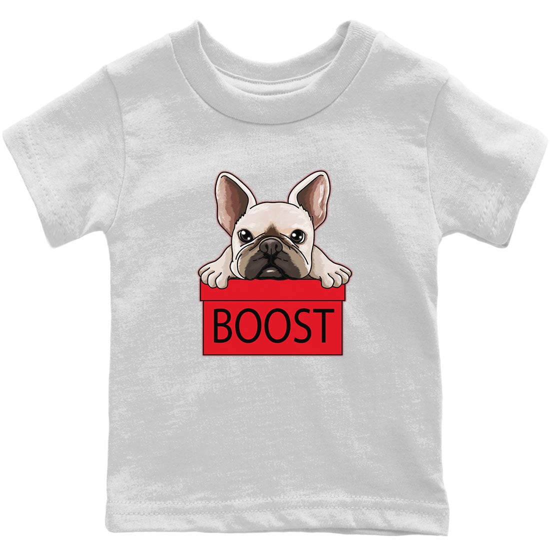 French Bulldog Kids Tops - Yeezy 700 Hi-Res Red