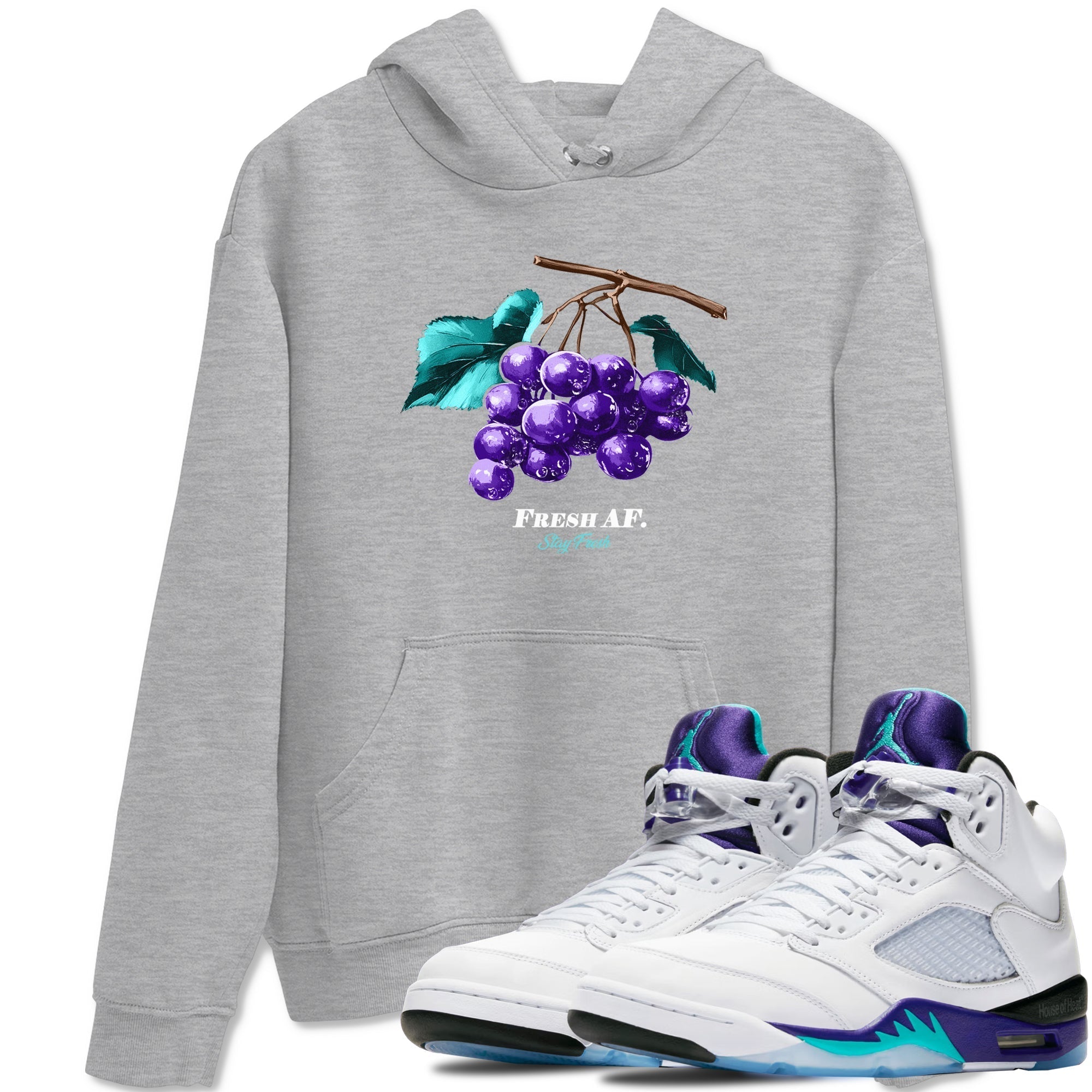 Fresh Grape snkmatch Tees - Air Jordan 5 Grape