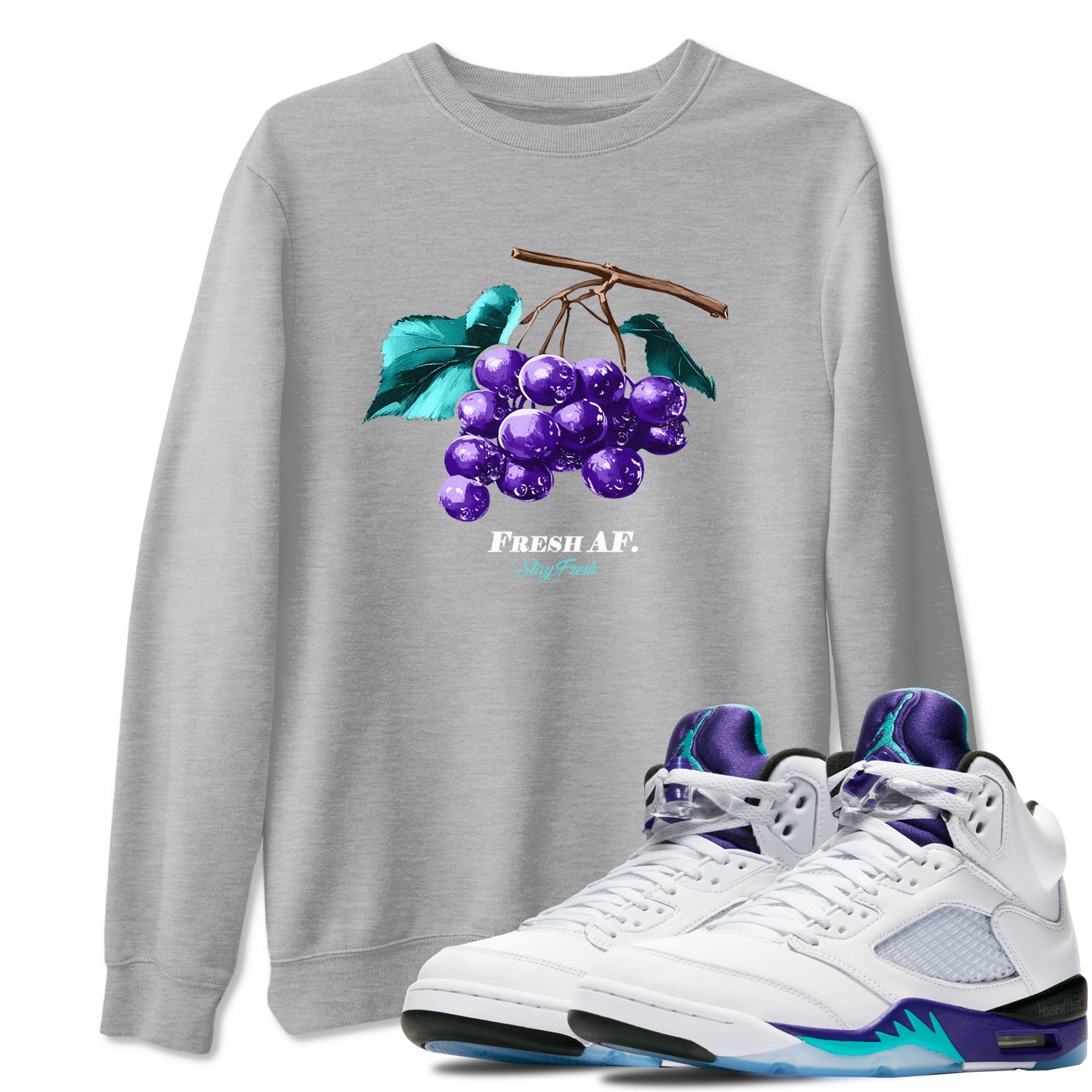 Fresh Grape snkmatch Tees - Air Jordan 5 Grape