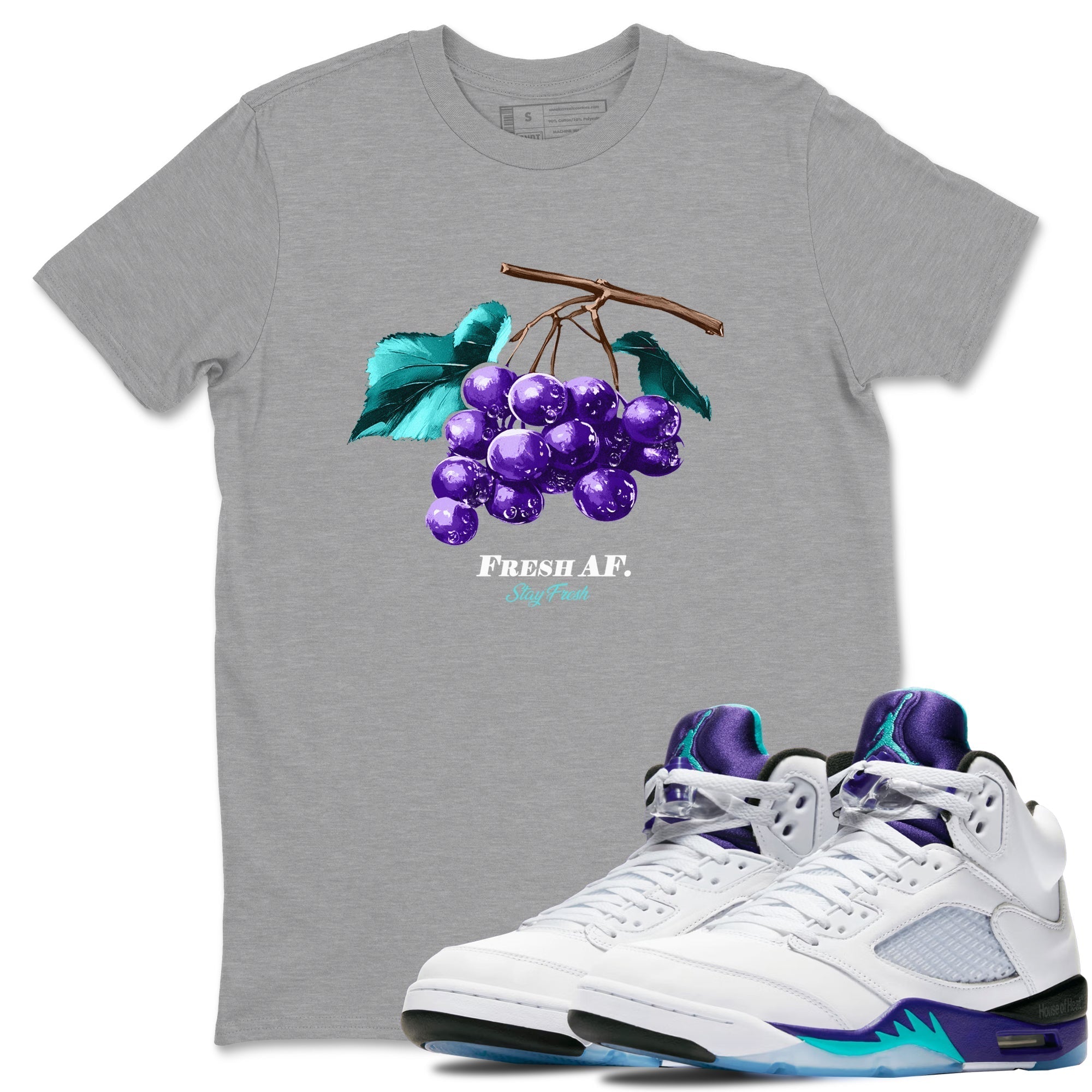 Fresh Grape snkmatch Tees - Air Jordan 5 Grape