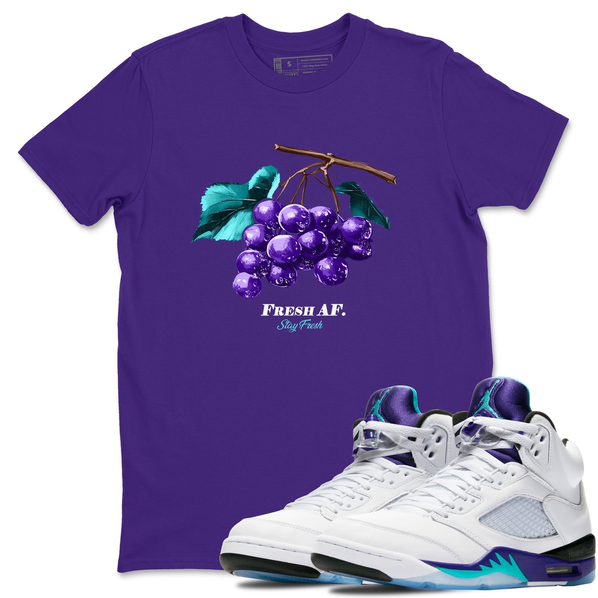 Fresh Grape snkmatch Tees - Air Jordan 5 Grape