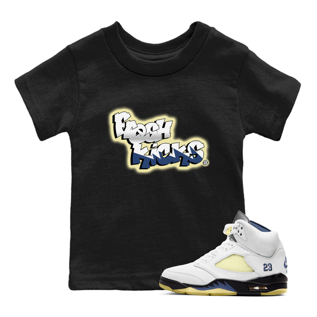 Fresh Kicks snkmatch Tee Kids - Air Jordan 5 A Ma Maniere x Photon Dust