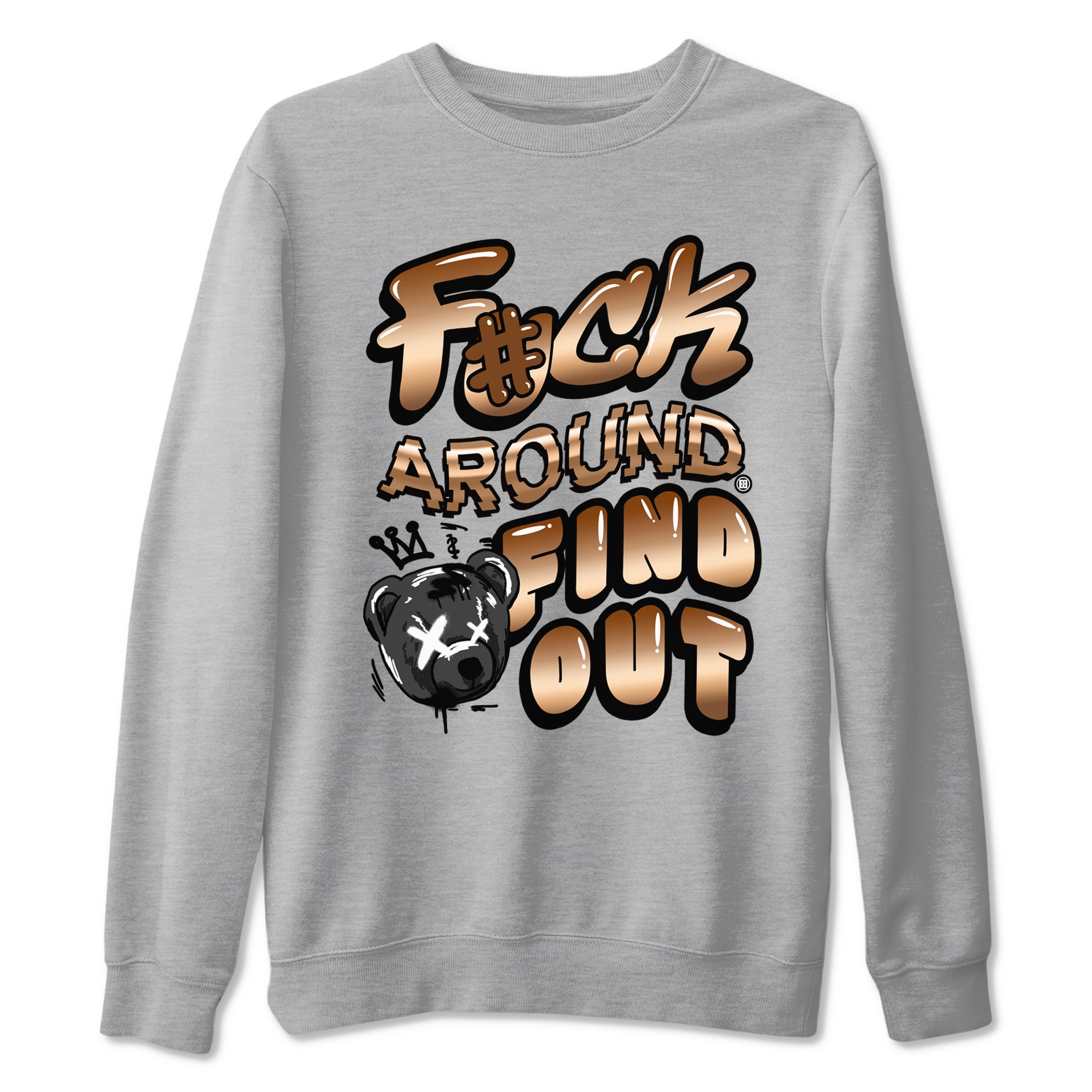 Fuck Around And Find Out snkmatch Tees - Air Foamposite One Metallic Copper