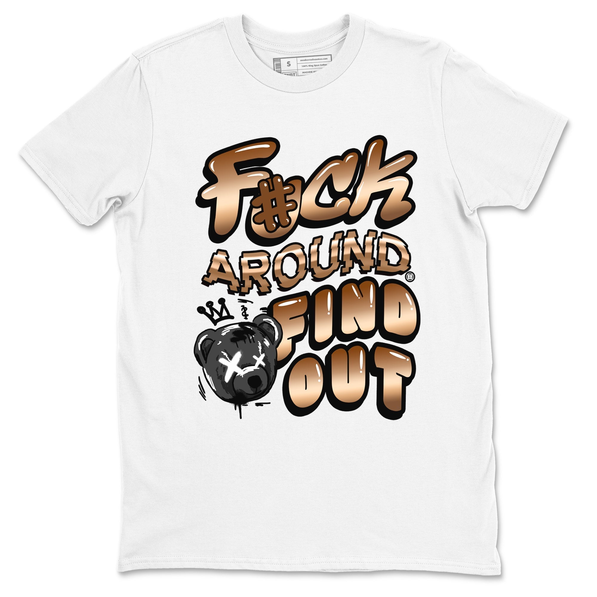 Fuck Around And Find Out snkmatch Tees - Air Foamposite One Metallic Copper
