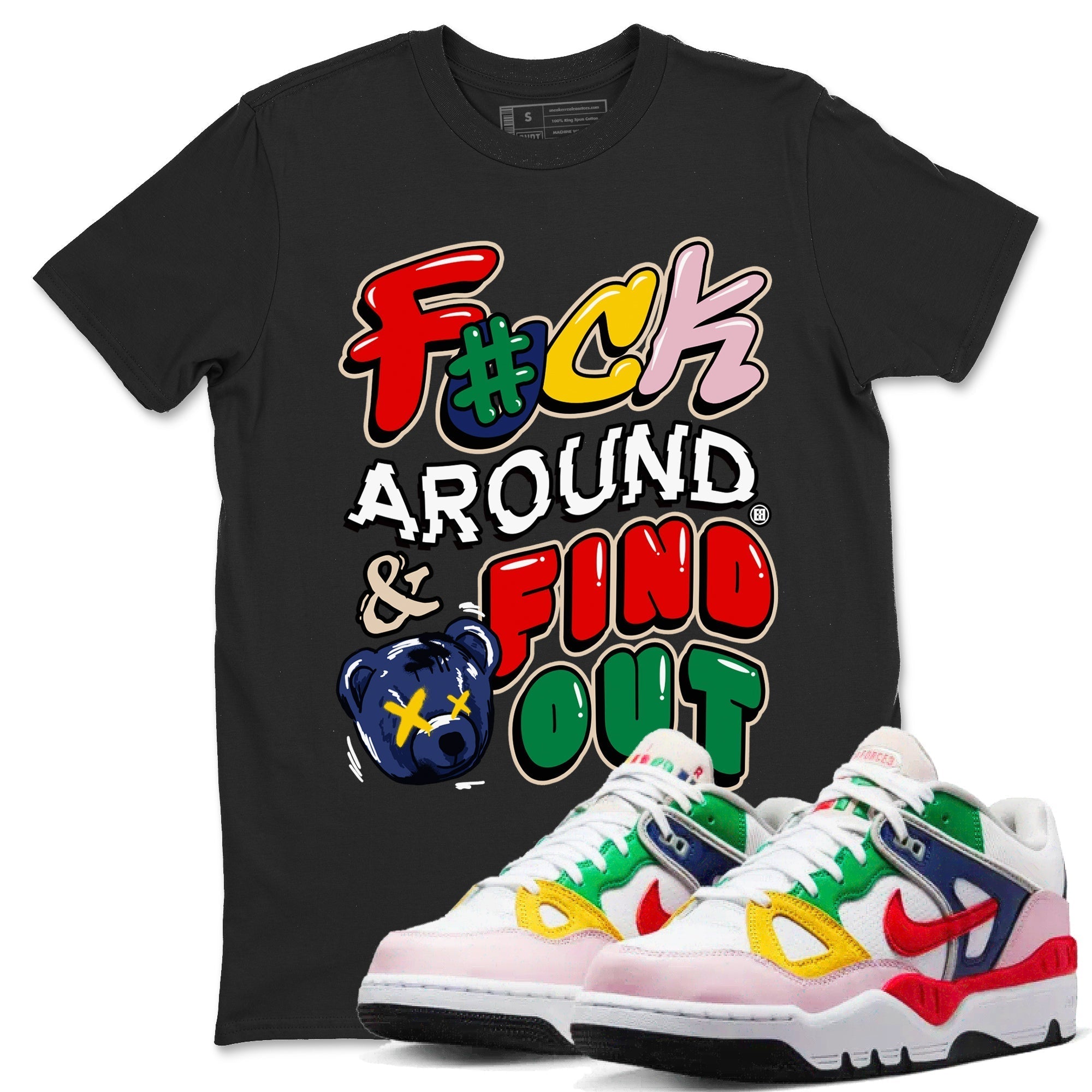 Fuck Around And Find Out snkmatch Tees - Air Force 3 Blue Void and Tour Yellow