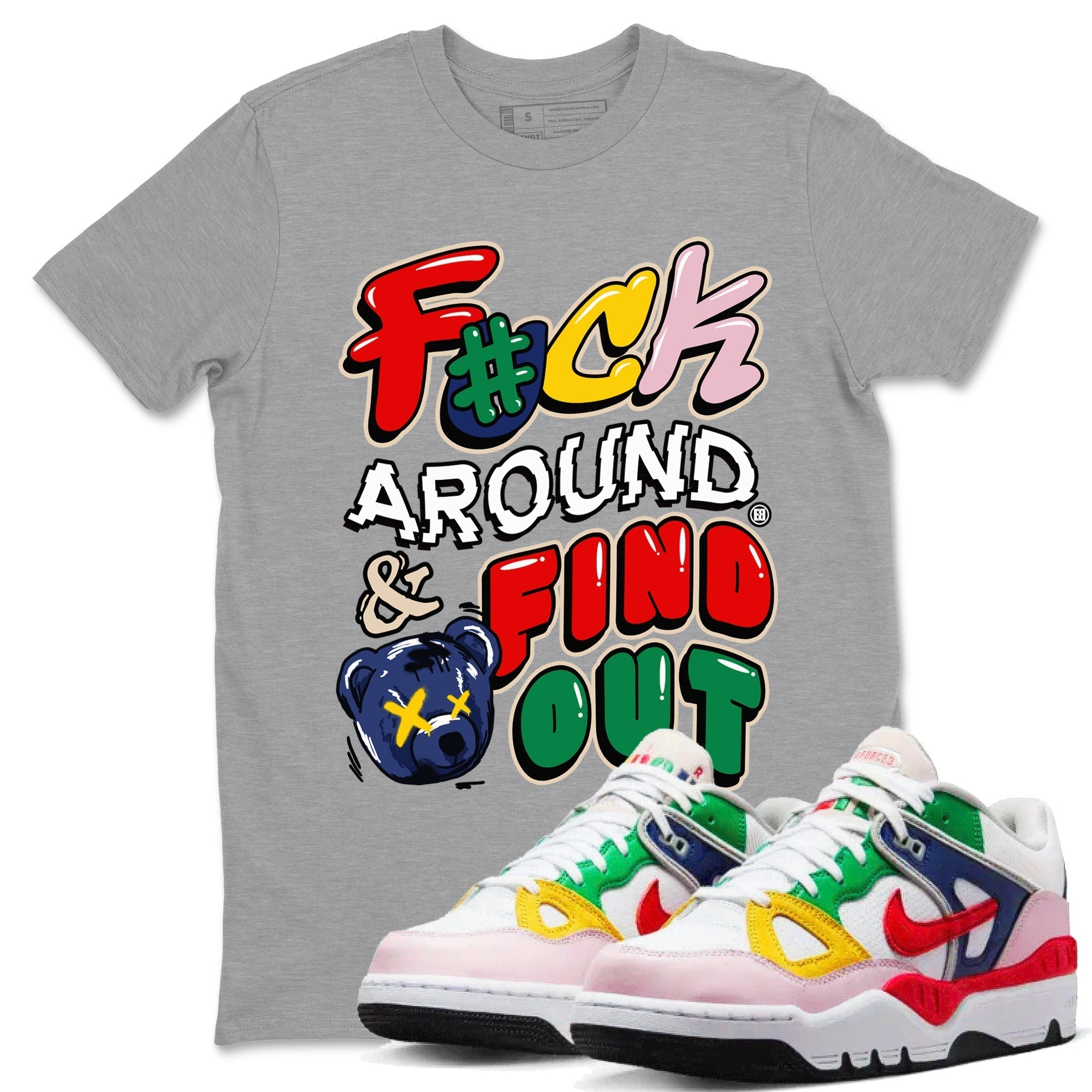Fuck Around And Find Out snkmatch Tees - Air Force 3 Blue Void and Tour Yellow