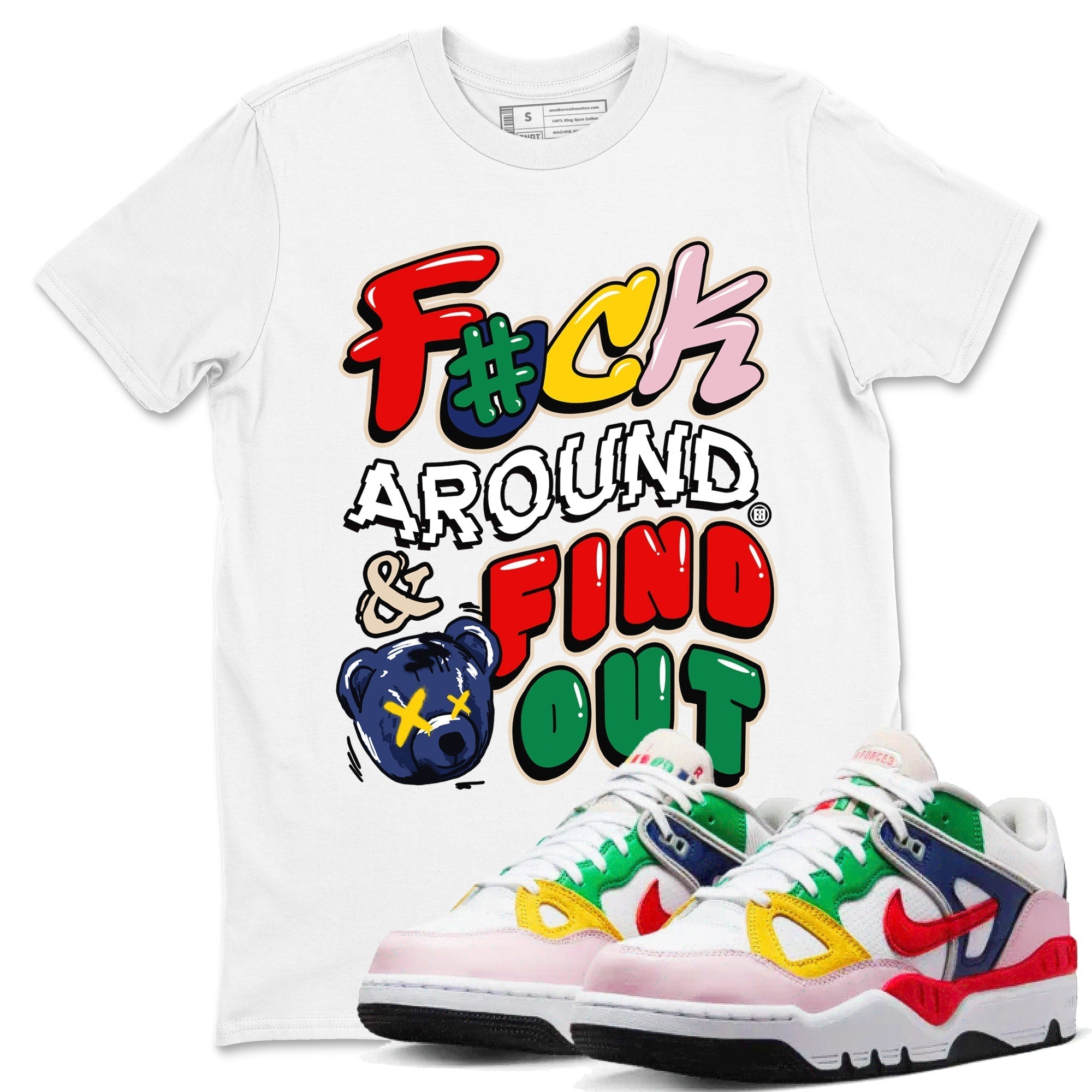 Fuck Around And Find Out snkmatch Tees - Air Force 3 Blue Void and Tour Yellow
