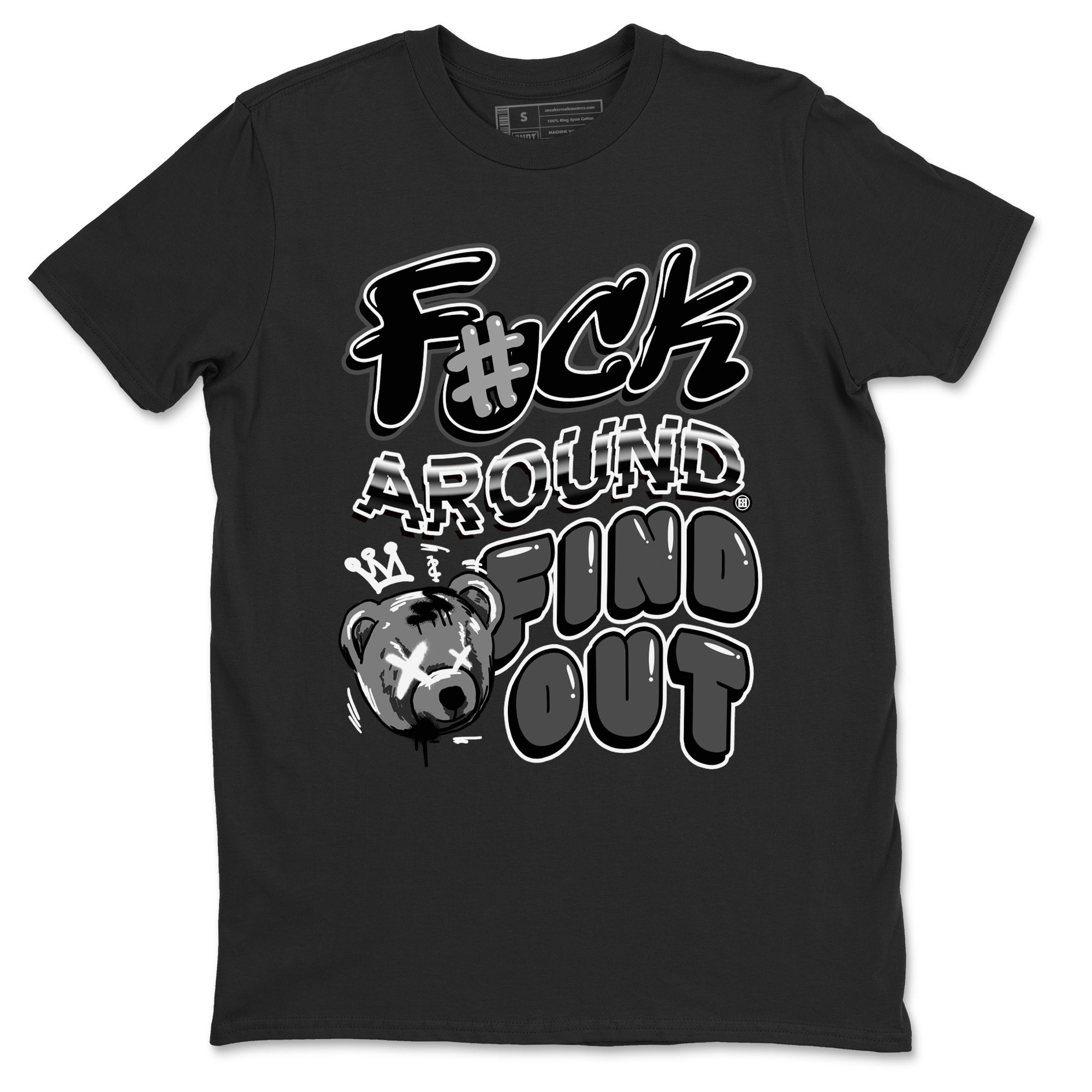 Fuck Around And Find Out snkmatch Tees - Air Jordan 12 Black Wolf Grey