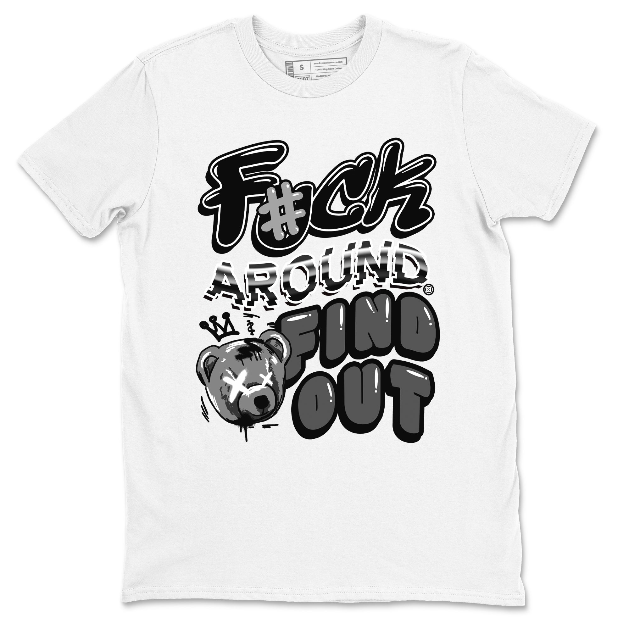 Fuck Around And Find Out snkmatch Tees - Air Jordan 12 Black Wolf Grey