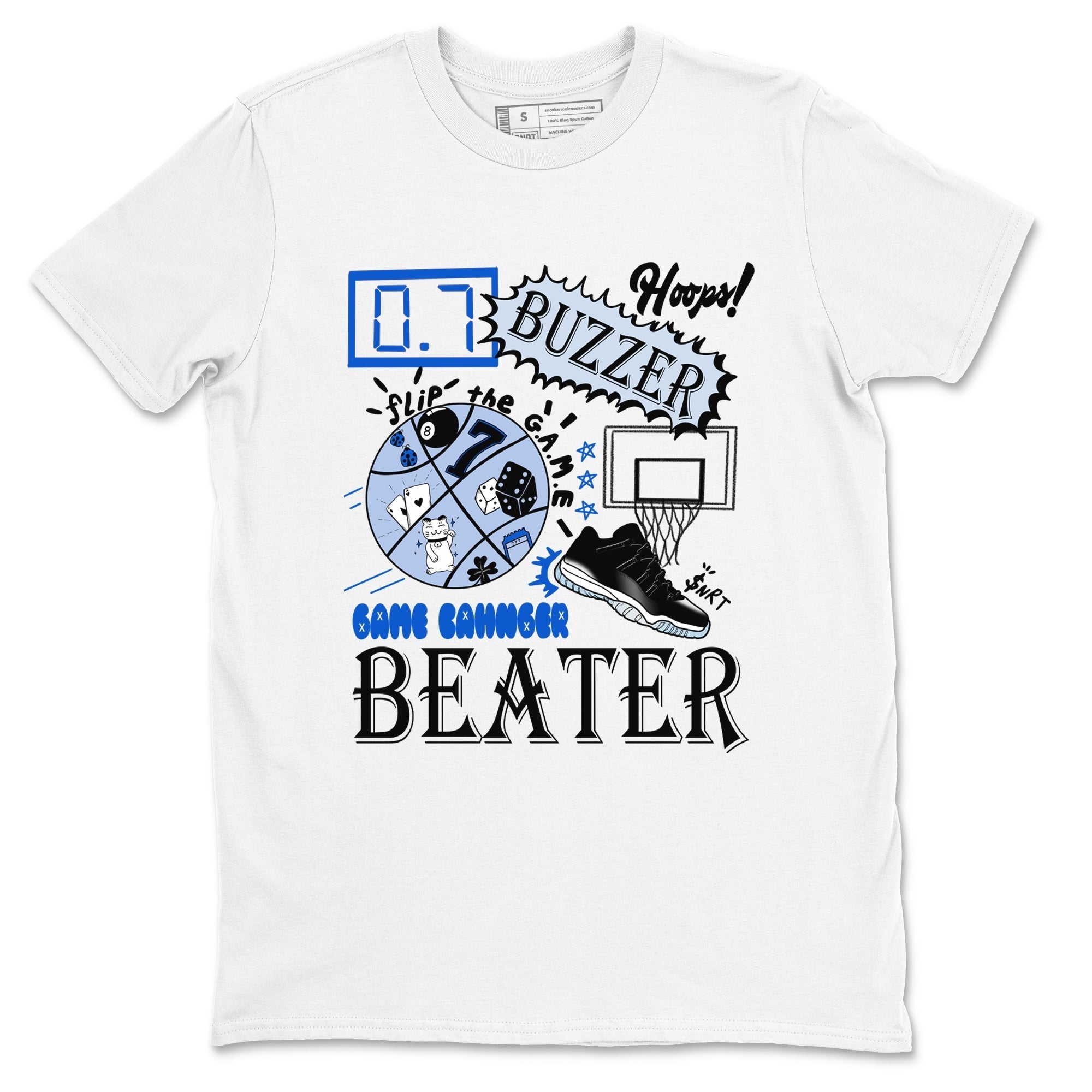 Game Changer snkmatch Tees - Air Jordan 11 Black and Varsity Royal