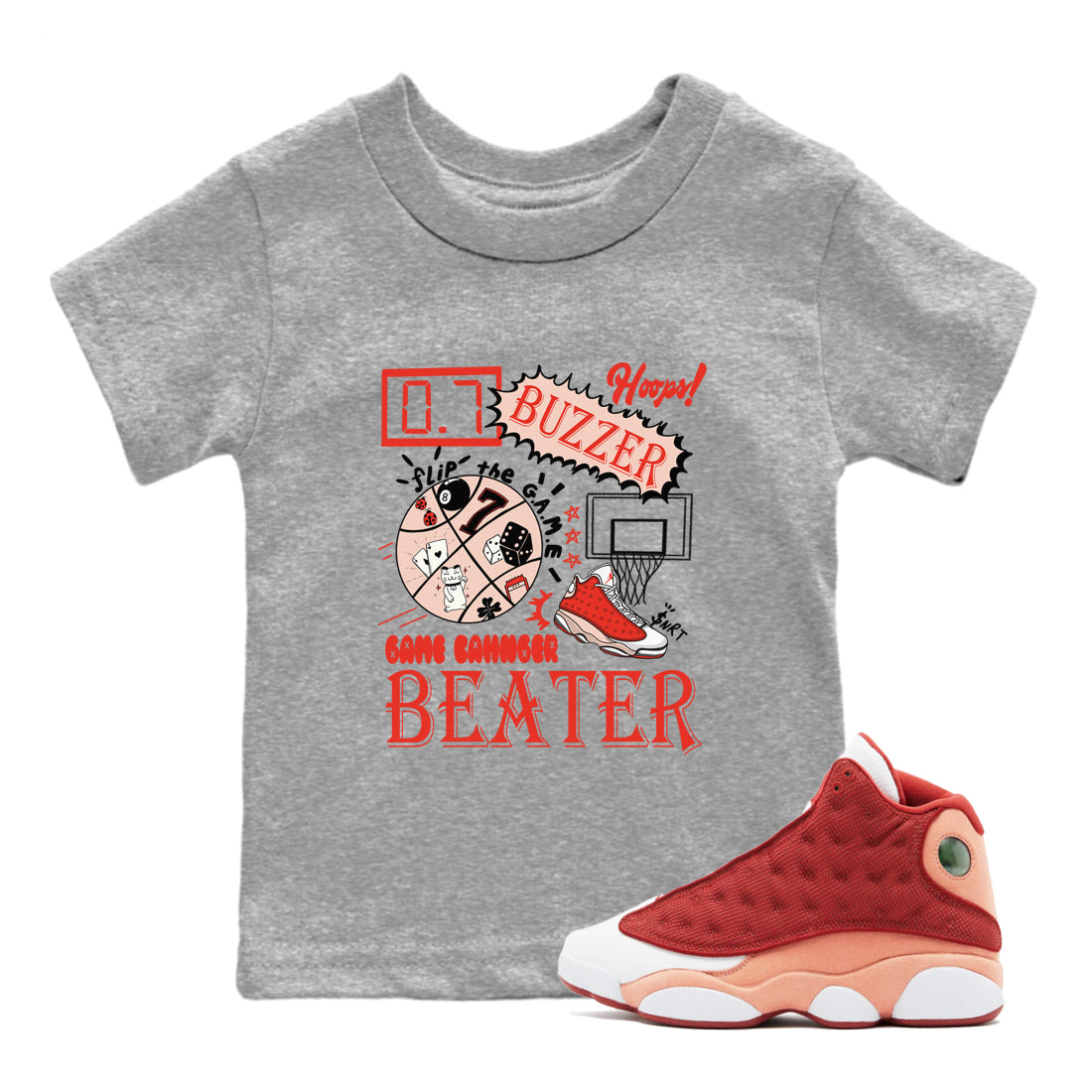 Game Changer snkmatch Tees Kids - Air Jordan 13 Dune Red