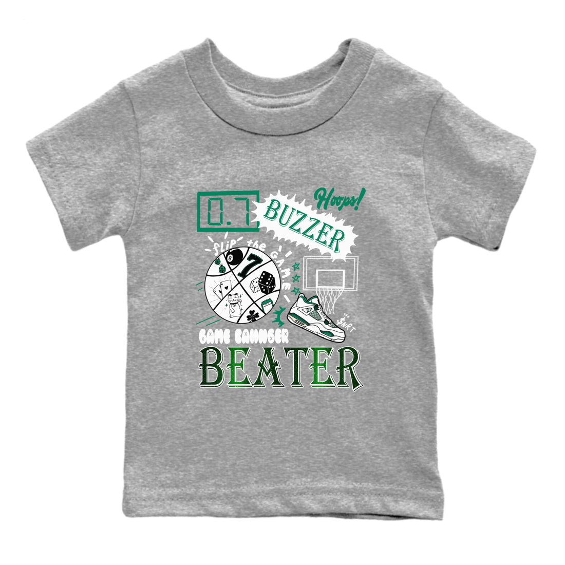 Game Changer snkmatch Tees Kids - Air Jordan 4 Oxidized Green