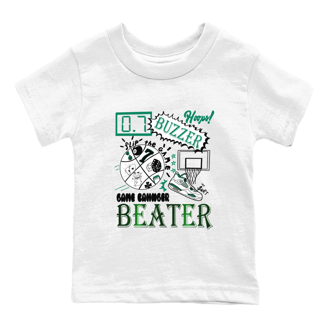Game Changer snkmatch Tees Kids - Air Jordan 4 Oxidized Green