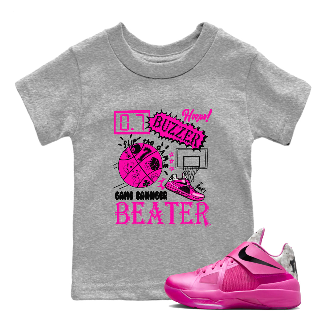 Game Changer snkmatch Tees Kids - Nike KD 4 Aunt Pearl