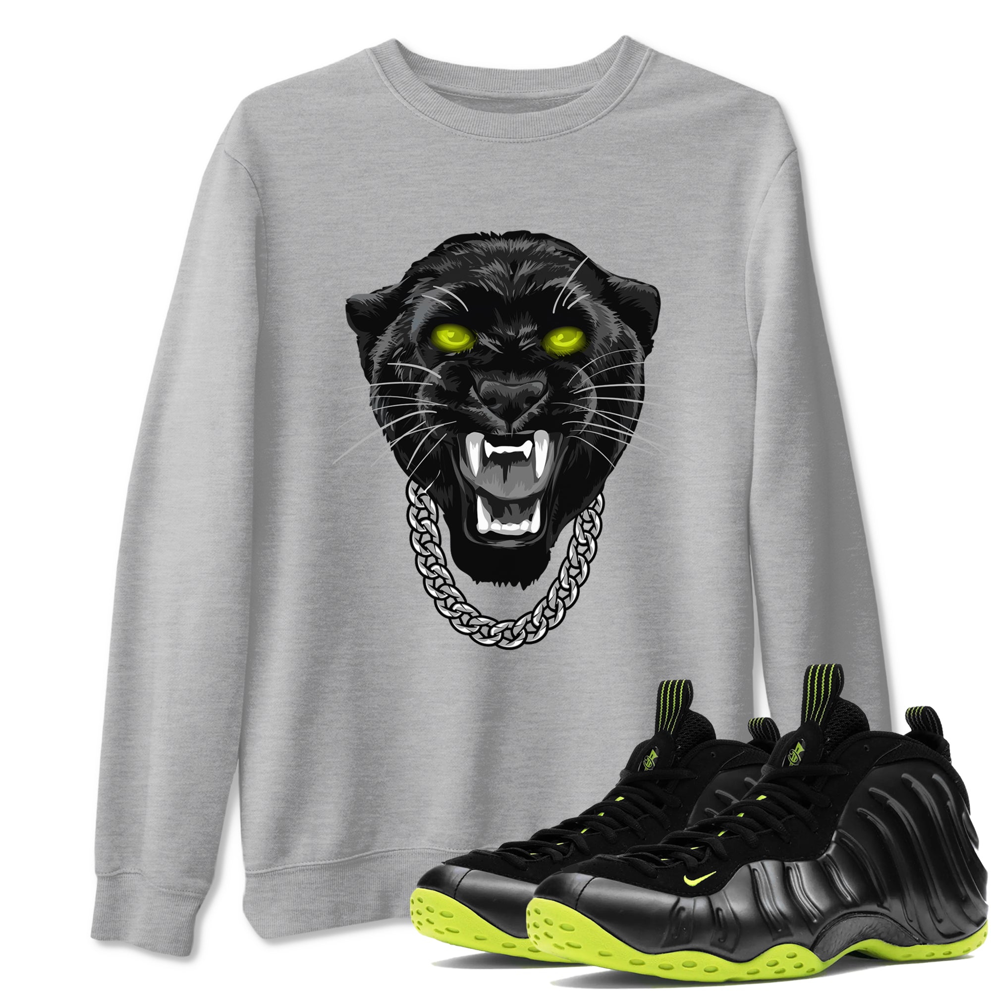 Gangster Black Cat snkmatch Tees - Air Foamposite One Black Volt