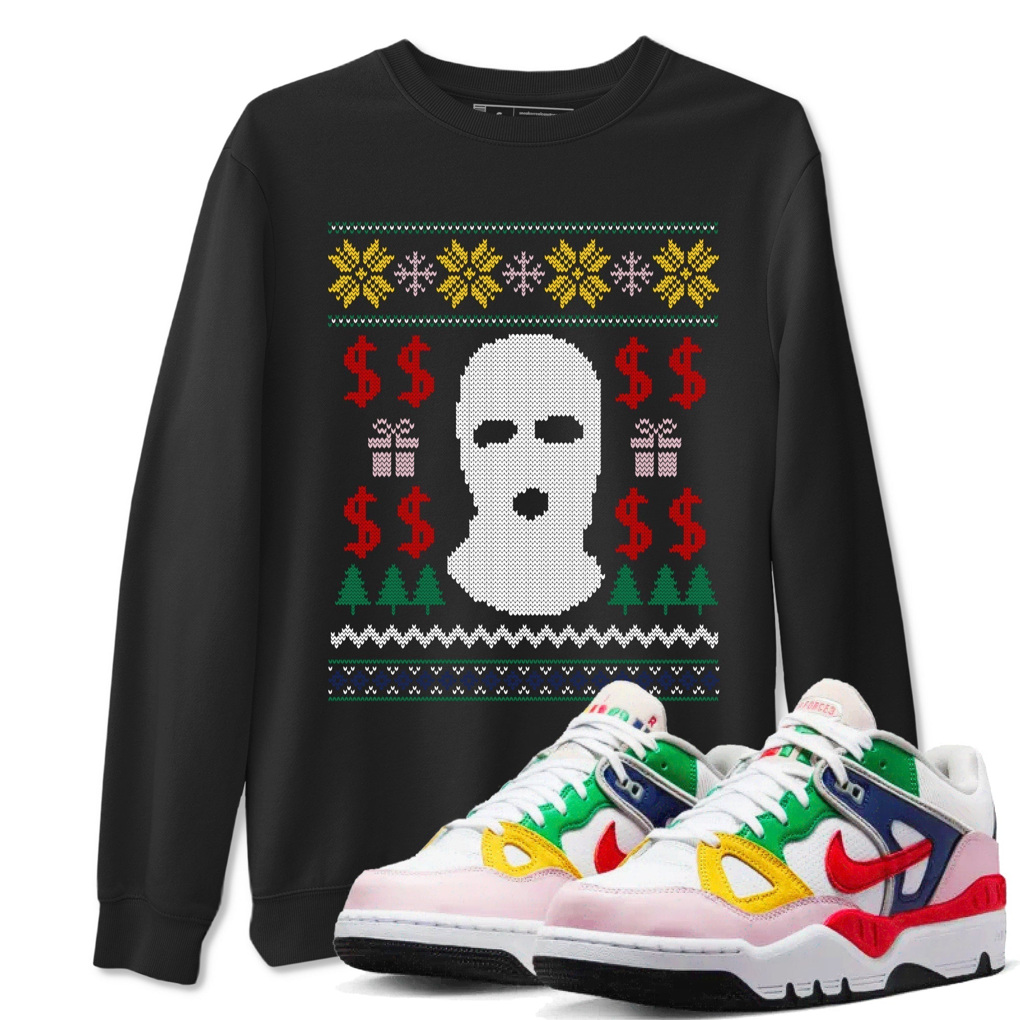 Gangster Ugly Sweater snkmatch Tees - Air Force 3 Blue Void and Tour Yellow