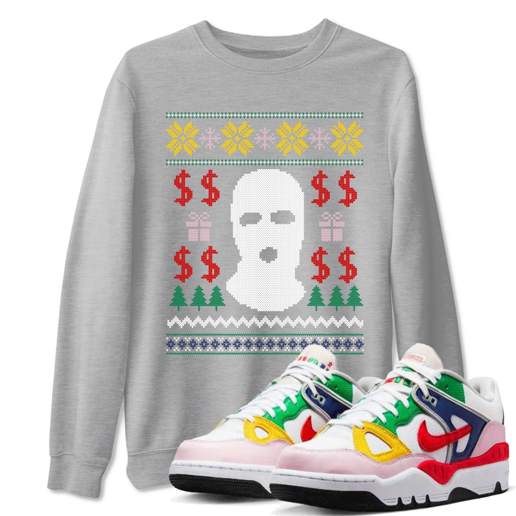 Gangster Ugly Sweater snkmatch Tees - Air Force 3 Blue Void and Tour Yellow