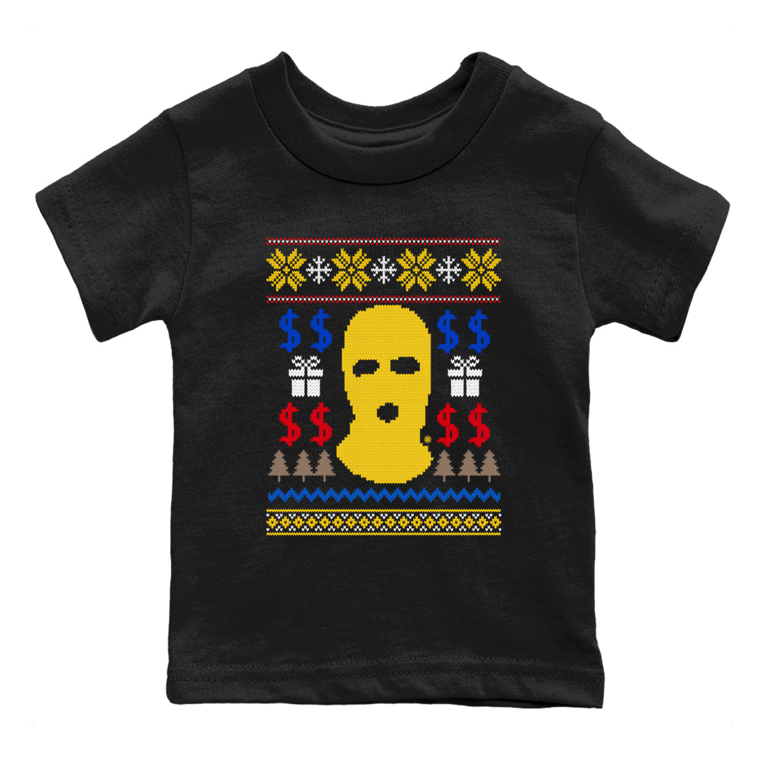 Gangster Ugly Sweater snkmatch Tees Kids - Air Jordan 1 Travis Scott Canary