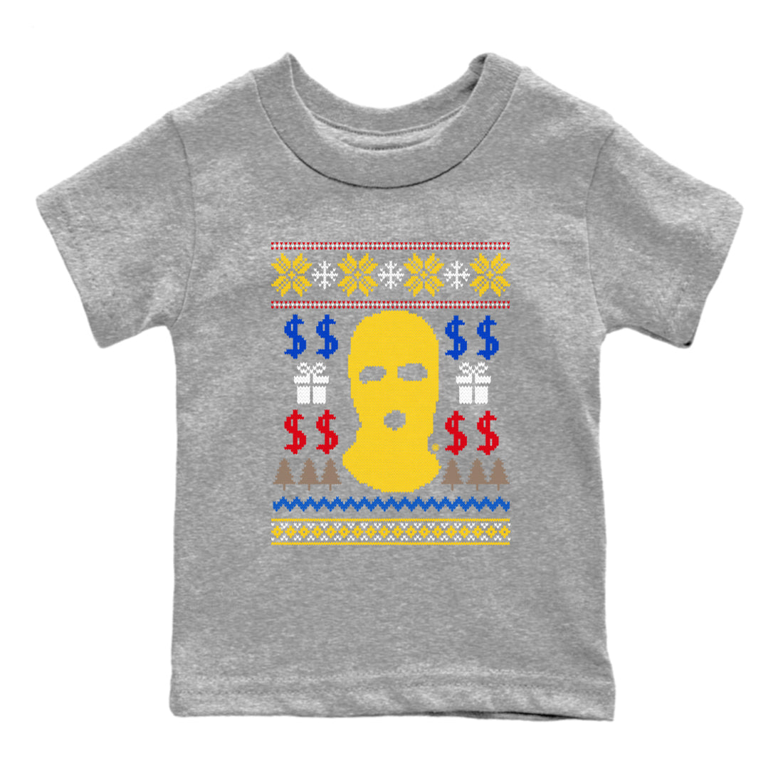 Gangster Ugly Sweater snkmatch Tees Kids - Air Jordan 1 Travis Scott Canary