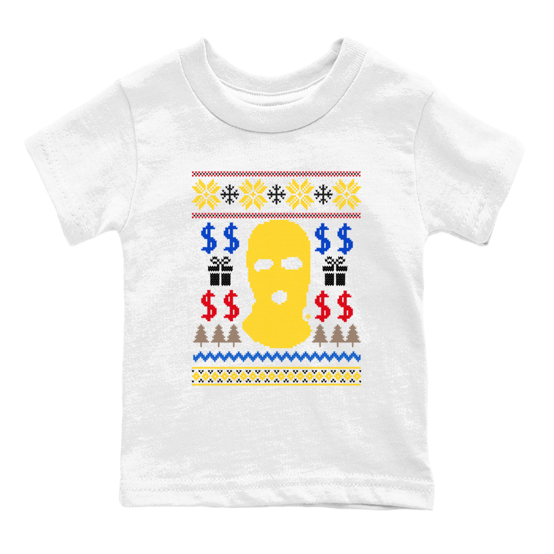 Gangster Ugly Sweater snkmatch Tees Kids - Air Jordan 1 Travis Scott Canary