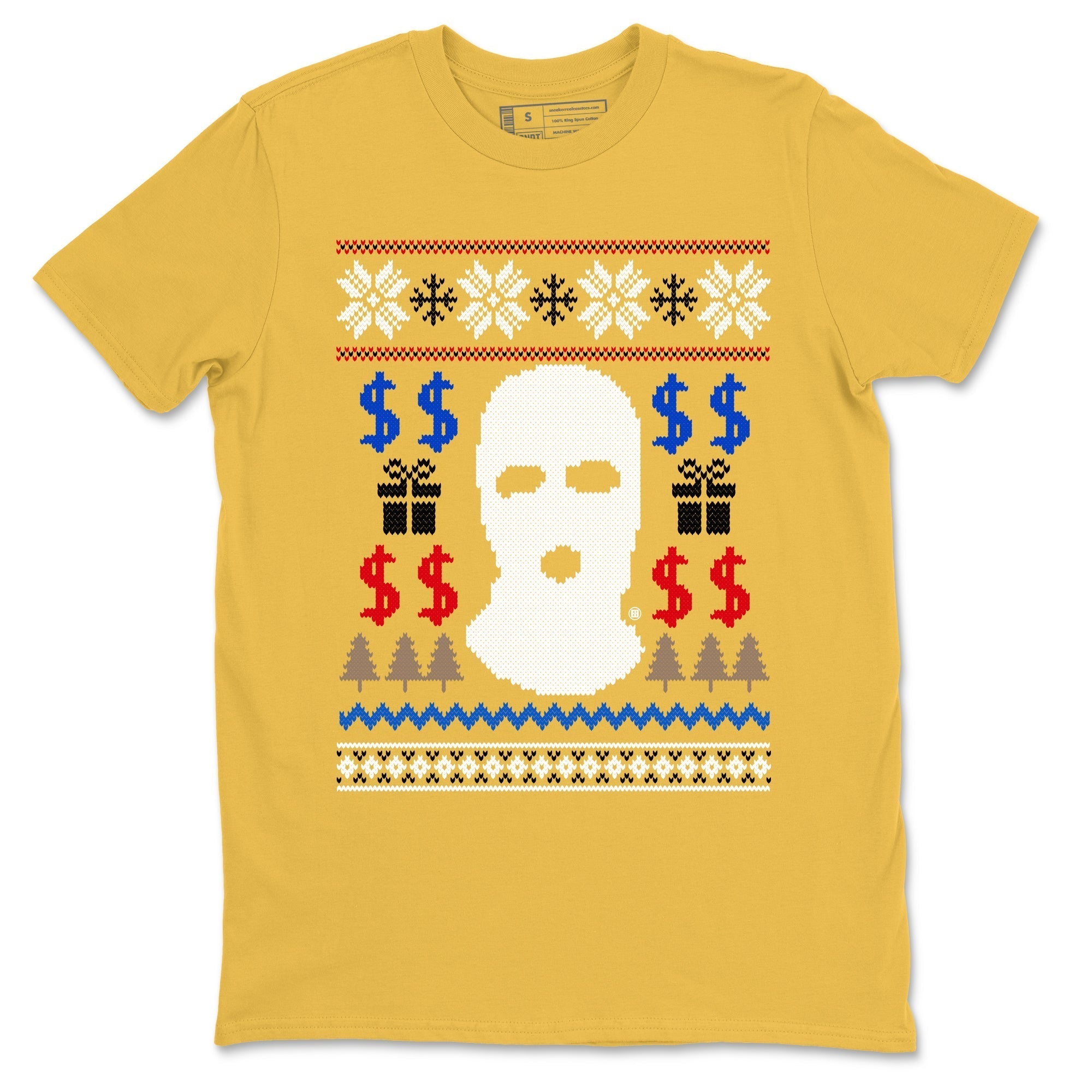Gangster Ugly Sweater snkmatch Tees - Air Jordan 1 Travis Scott Canary