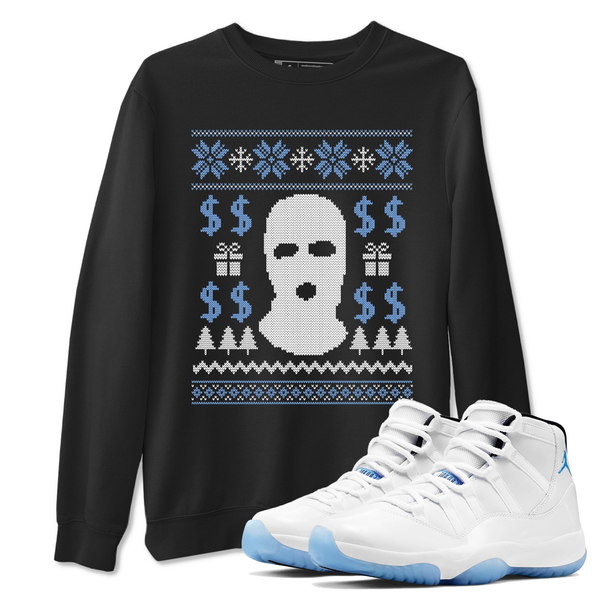 Gangster Ugly Sweater snkmatch Tees - Air Jordan 11 Legend Blue