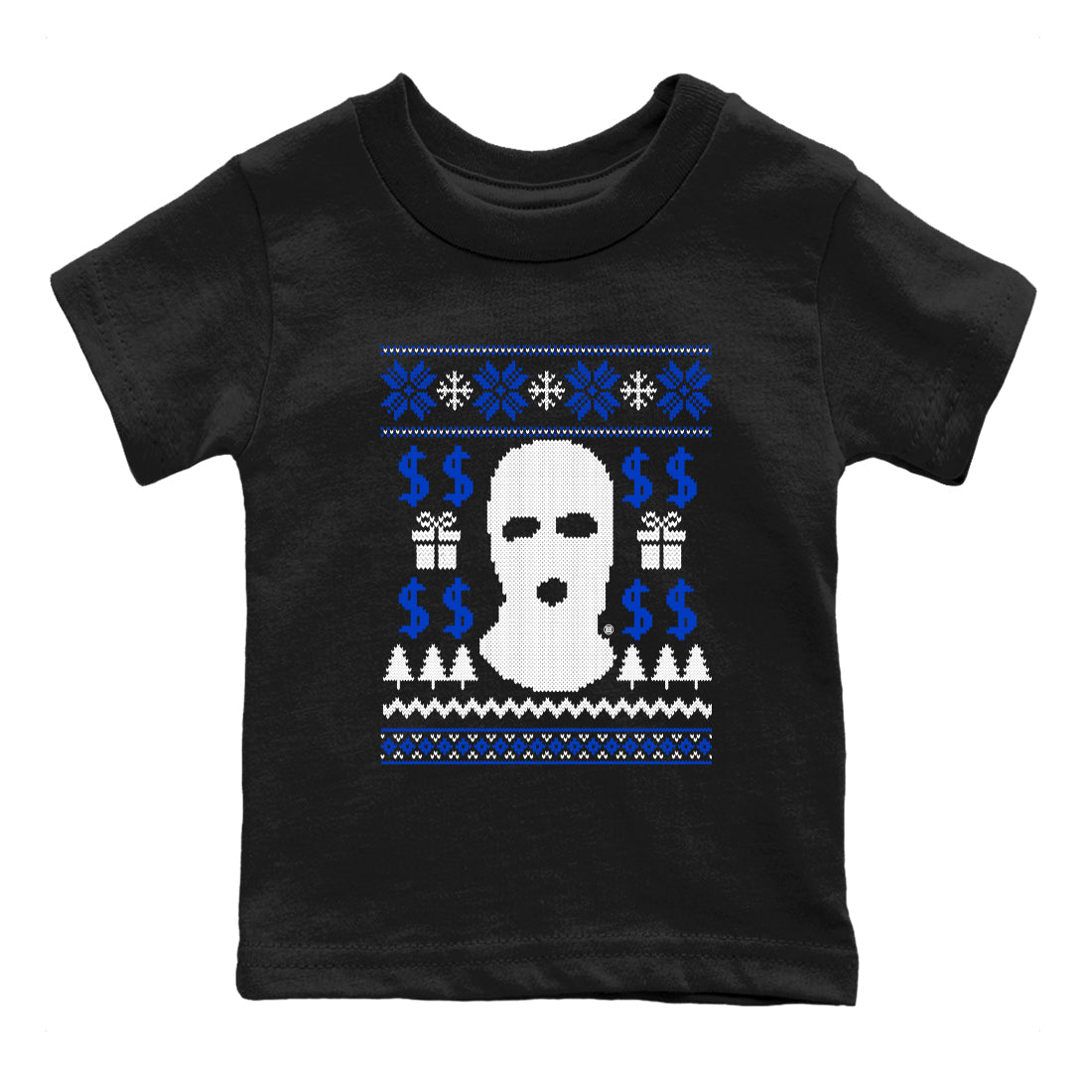 Gangster Ugly Sweater snkmatch Tees Kids - Air Jordan 12 Blueberry