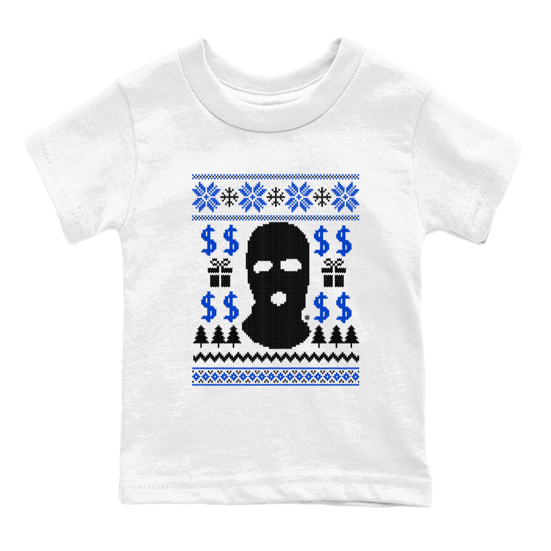 Gangster Ugly Sweater snkmatch Tees Kids - Air Jordan 12 Blueberry