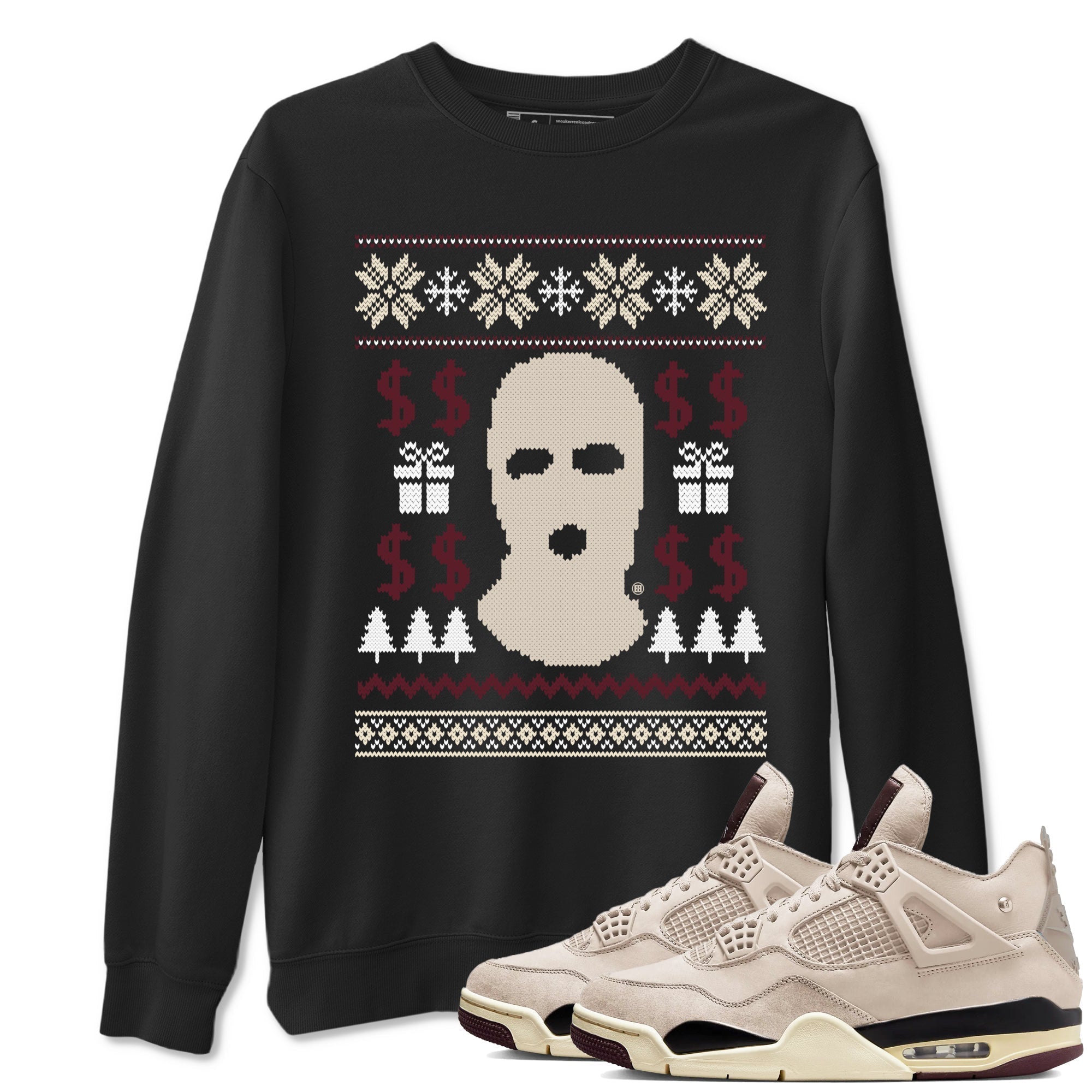 Gangster Ugly Sweater snkmatch Tees - Air Jordan 4 A Ma Maniere x Fossil Stone