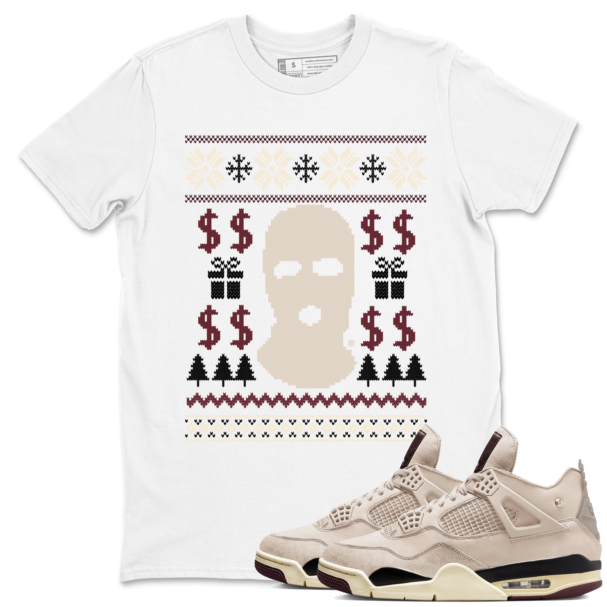 Gangster Ugly Sweater snkmatch Tees - Air Jordan 4 A Ma Maniere x Fossil Stone
