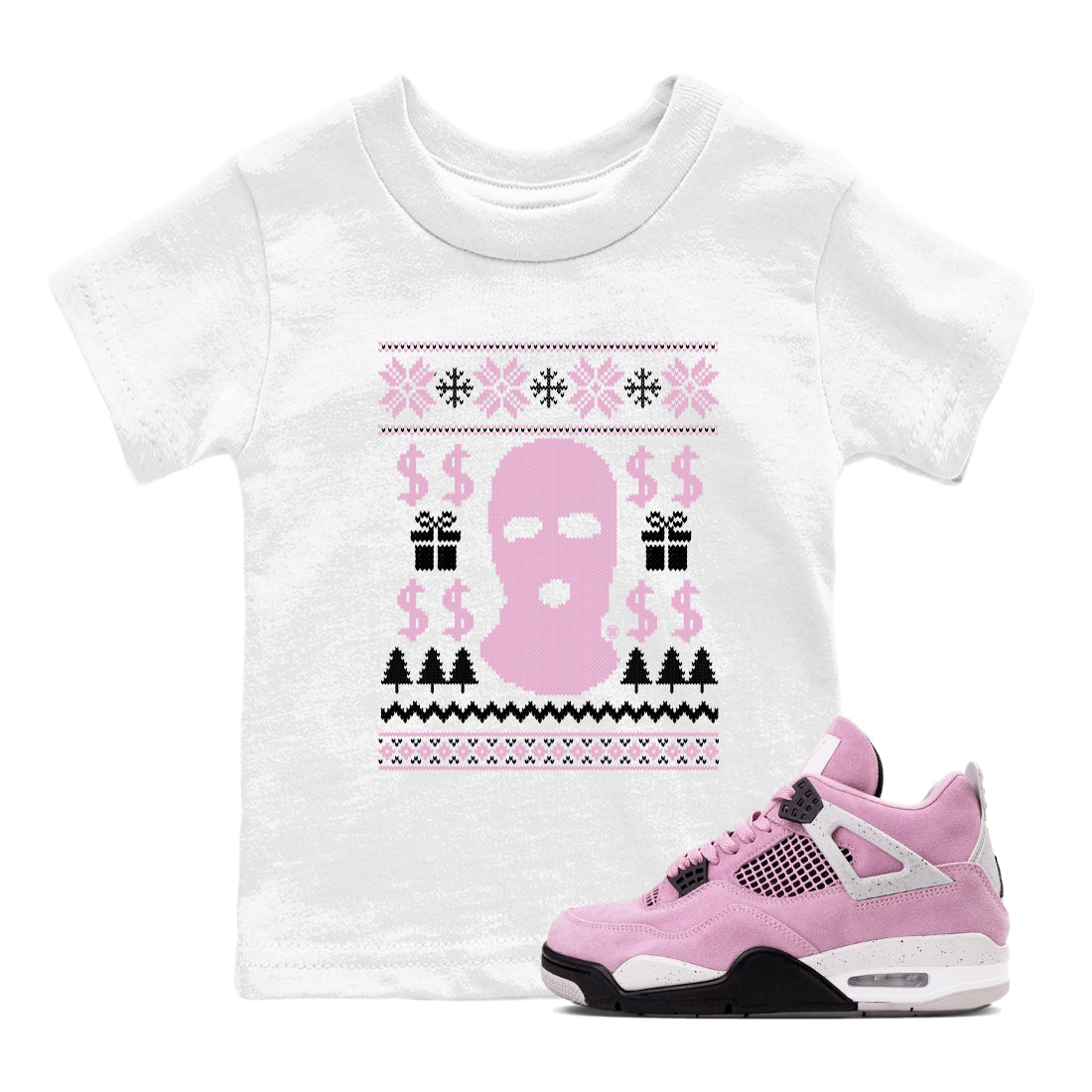 Gangster Ugly Sweater snkmatch Tees Kids - Air Jordan 4 Orchid
