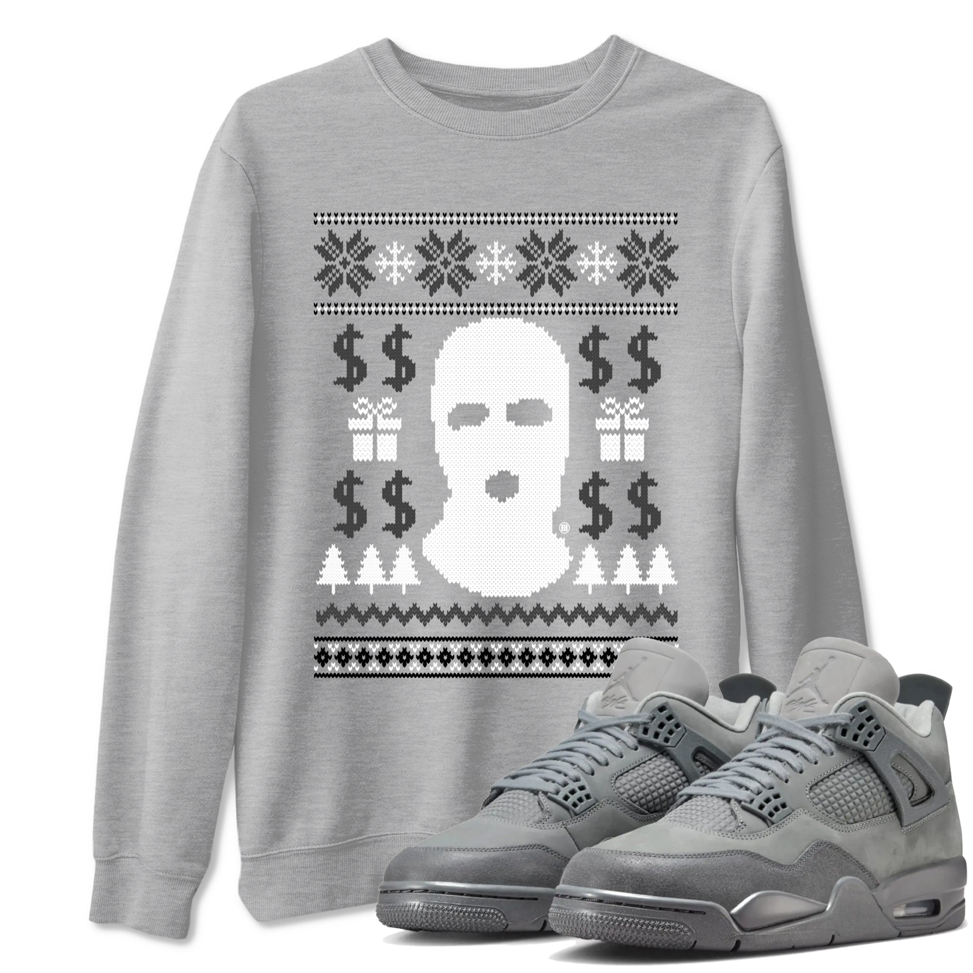 Gangster Ugly Sweater snkmatch Tees - Air Jordan 4 Wet Cement