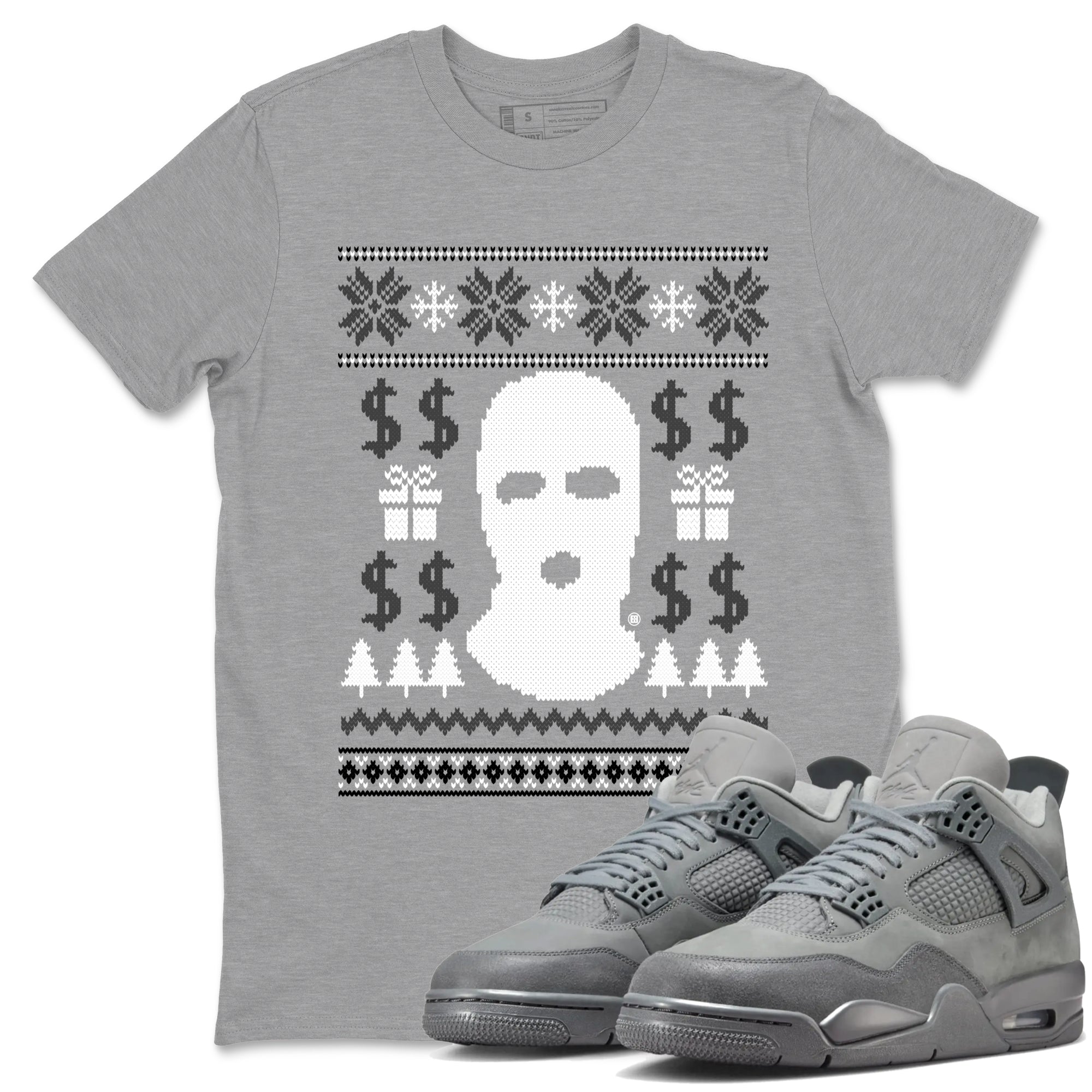 Gangster Ugly Sweater snkmatch Tees - Air Jordan 4 Wet Cement