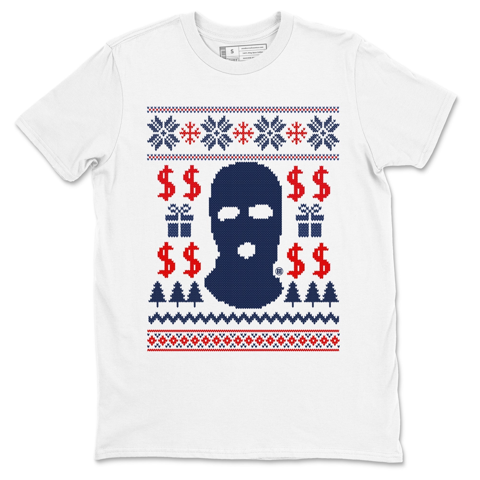 Gangster Ugly Sweater snkmatch Tees - Air Jordan 6 White And Midnight Navy