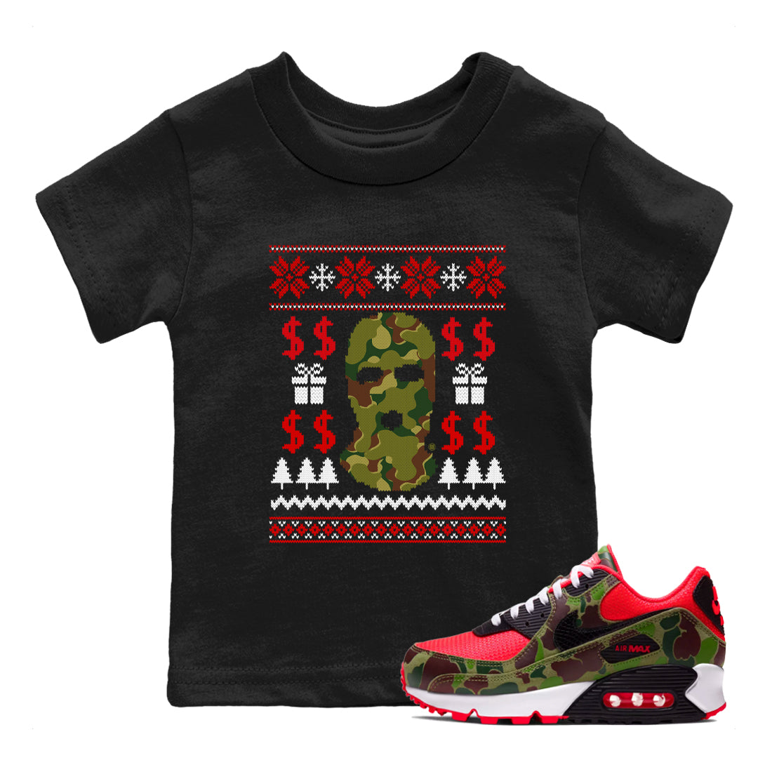 Gangster Ugly Sweater snkmatch Tees Kids - Air Max 90 Reverse Duck Camo