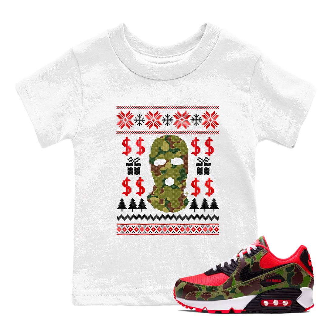 Gangster Ugly Sweater snkmatch Tees Kids - Air Max 90 Reverse Duck Camo