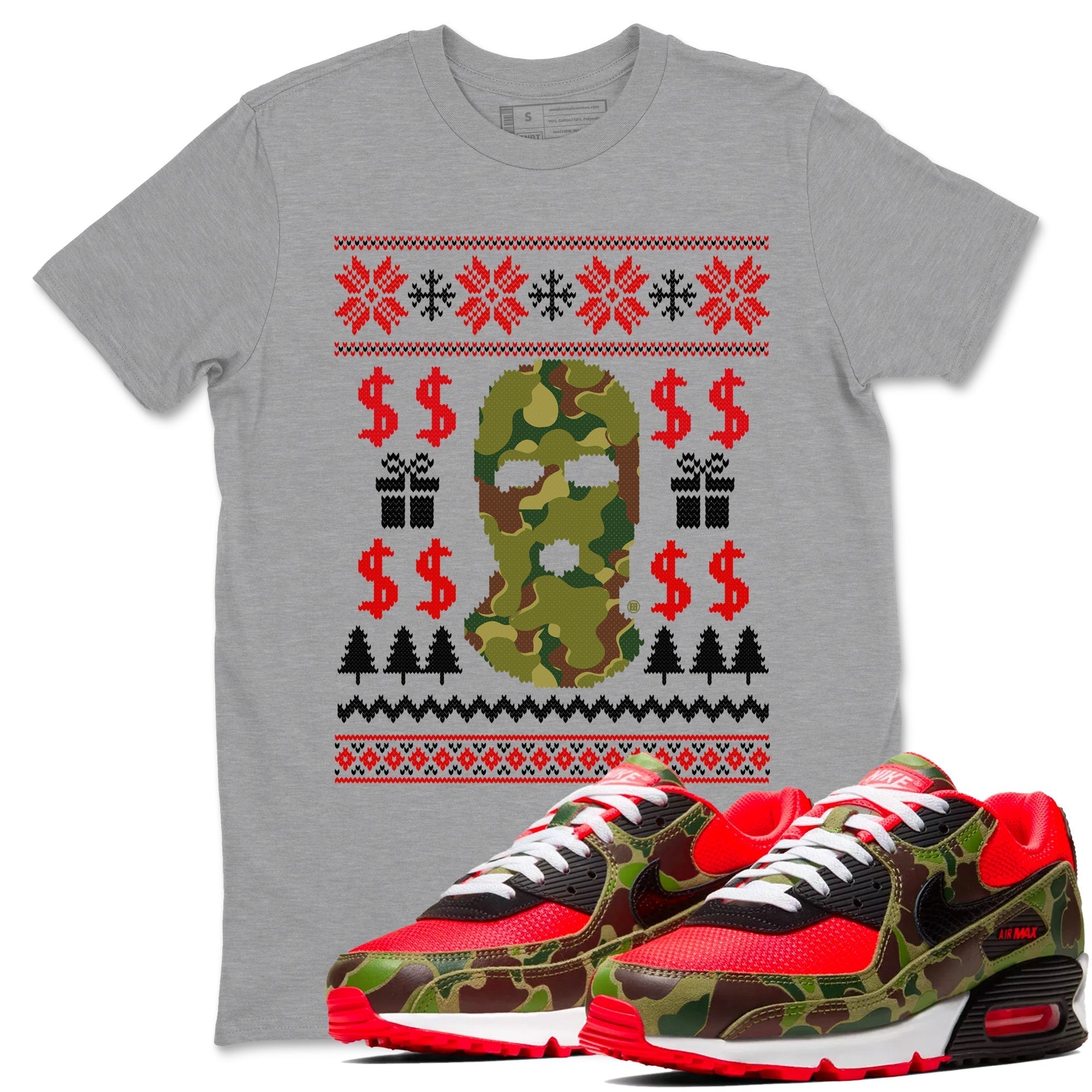 Gangster Ugly Sweater snkmatch Tees - Air Max 90 Reverse Duck Camo
