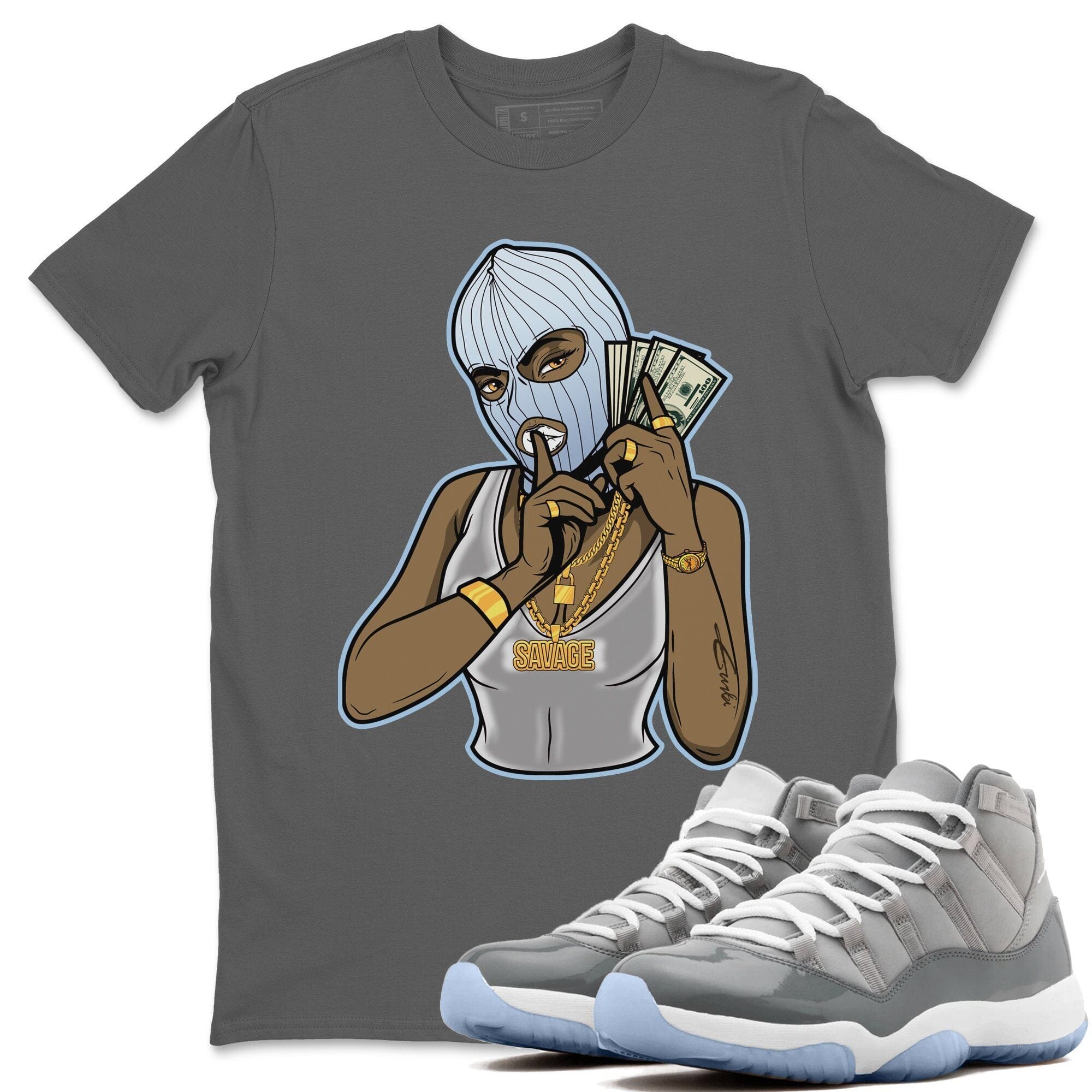 Gangster Women Unisex Tops - Air Jordan 11 Cool Grey