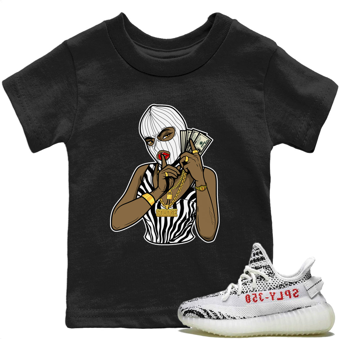 Gangster Women Kids Tops - Yeezy 350 Zebra