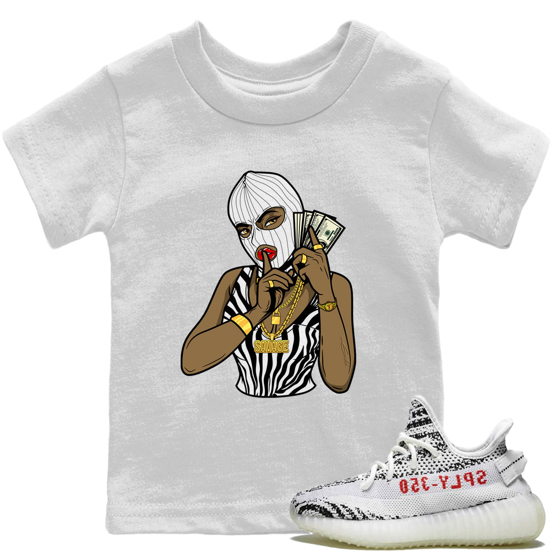Gangster Women Kids Tops - Yeezy 350 Zebra